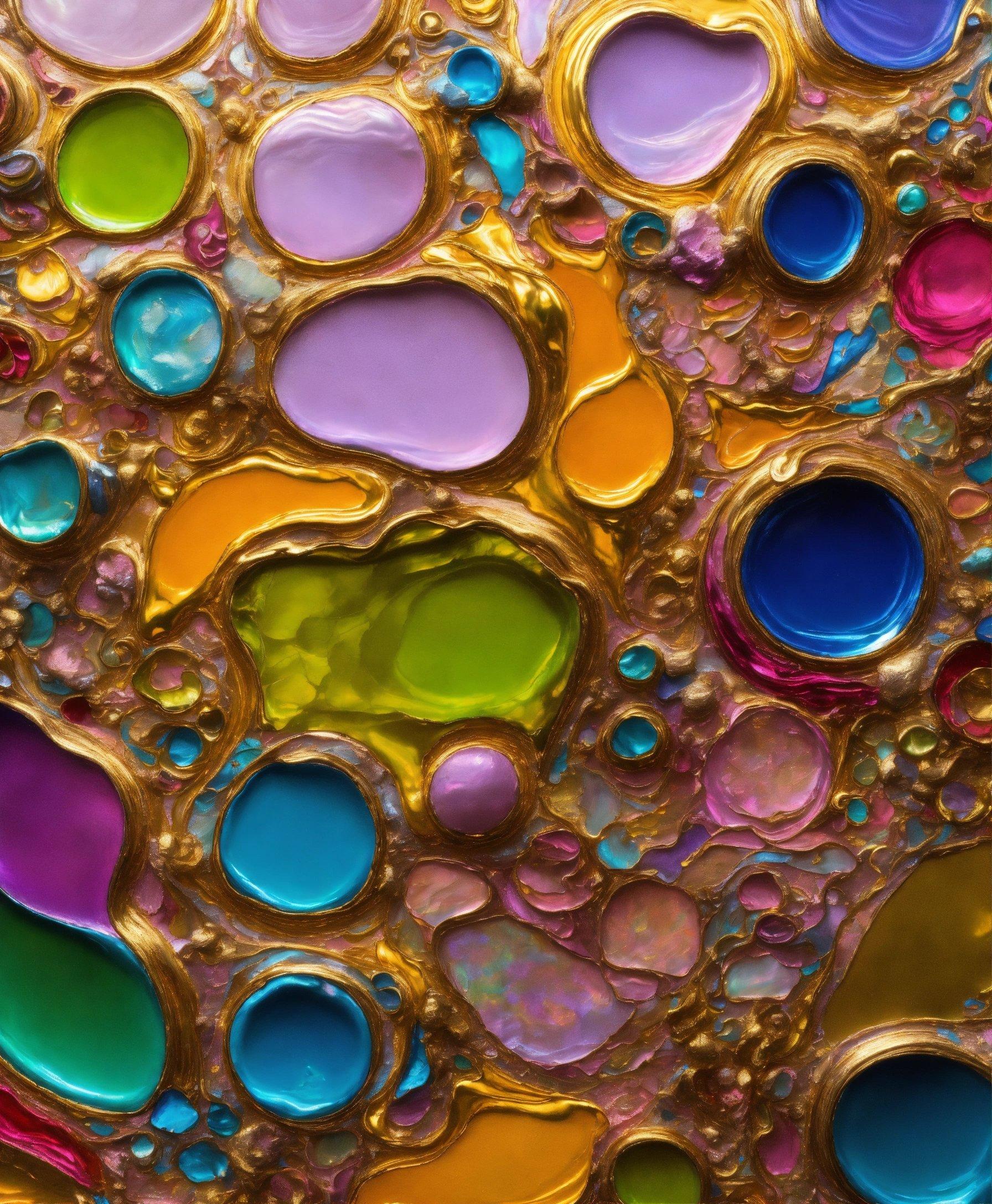 A Close Up View Of A Multicolored Substance