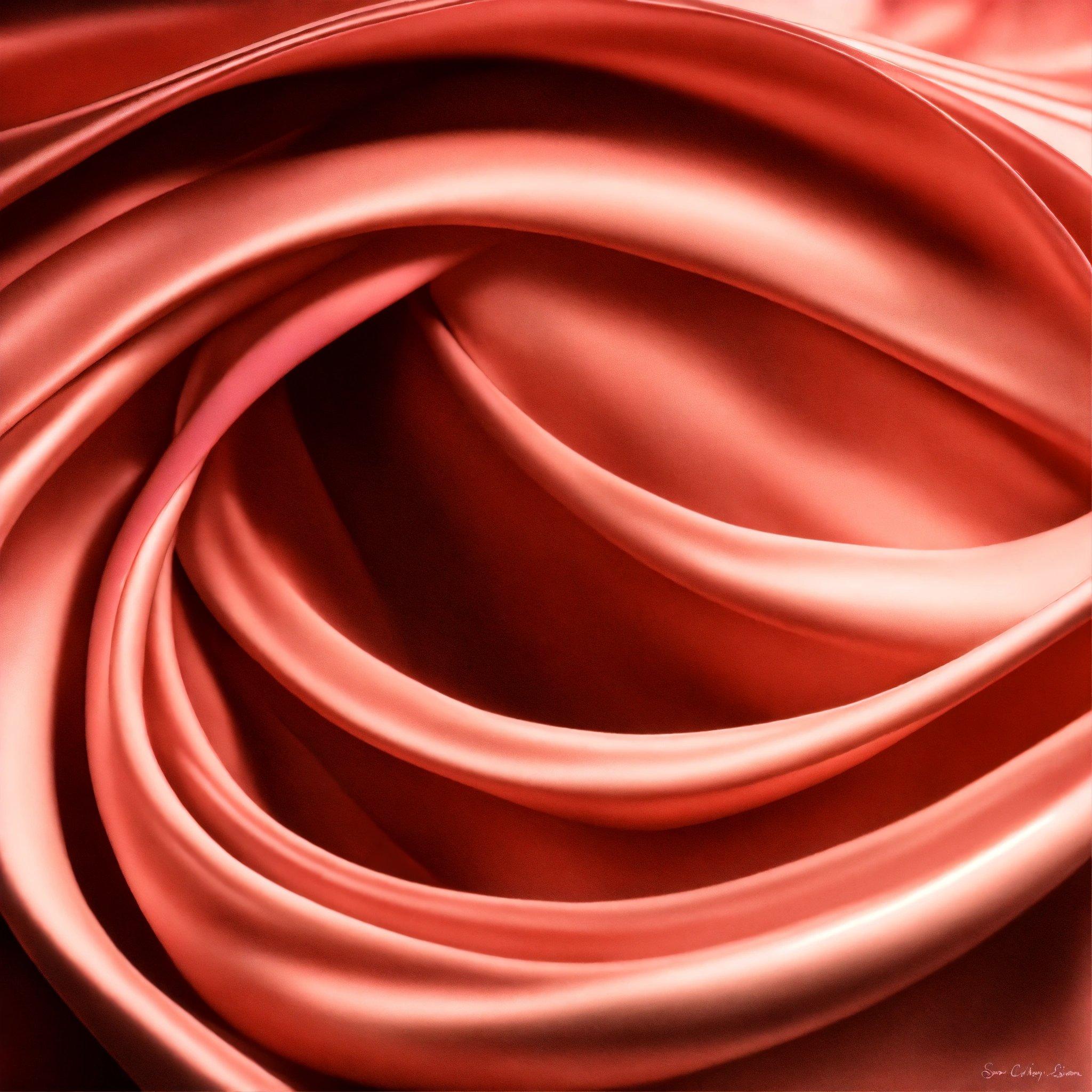 A Close Up View Of A Red Fabric