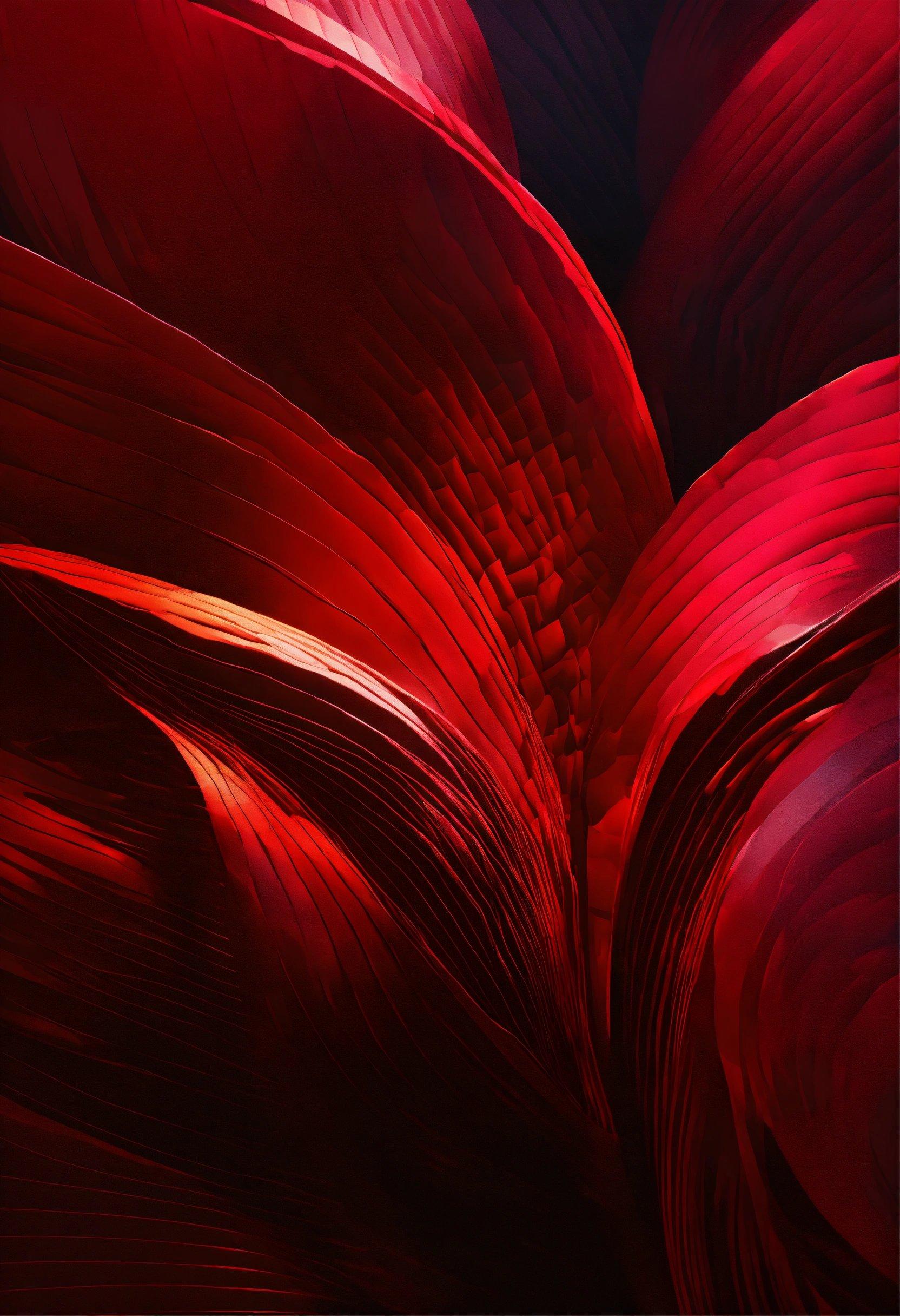 A Close Up View Of A Red Plant