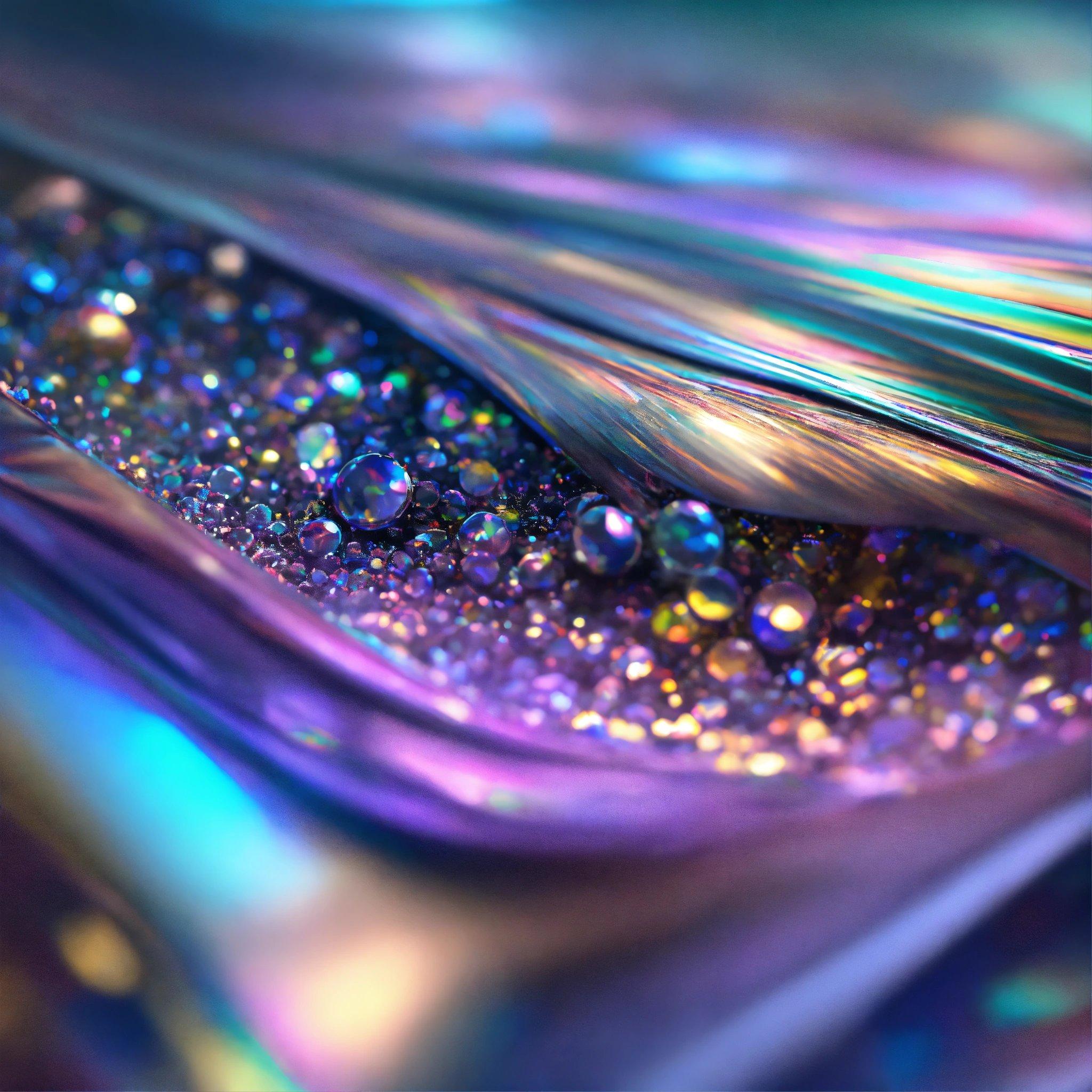 A Close Up View Of A Shiny Material