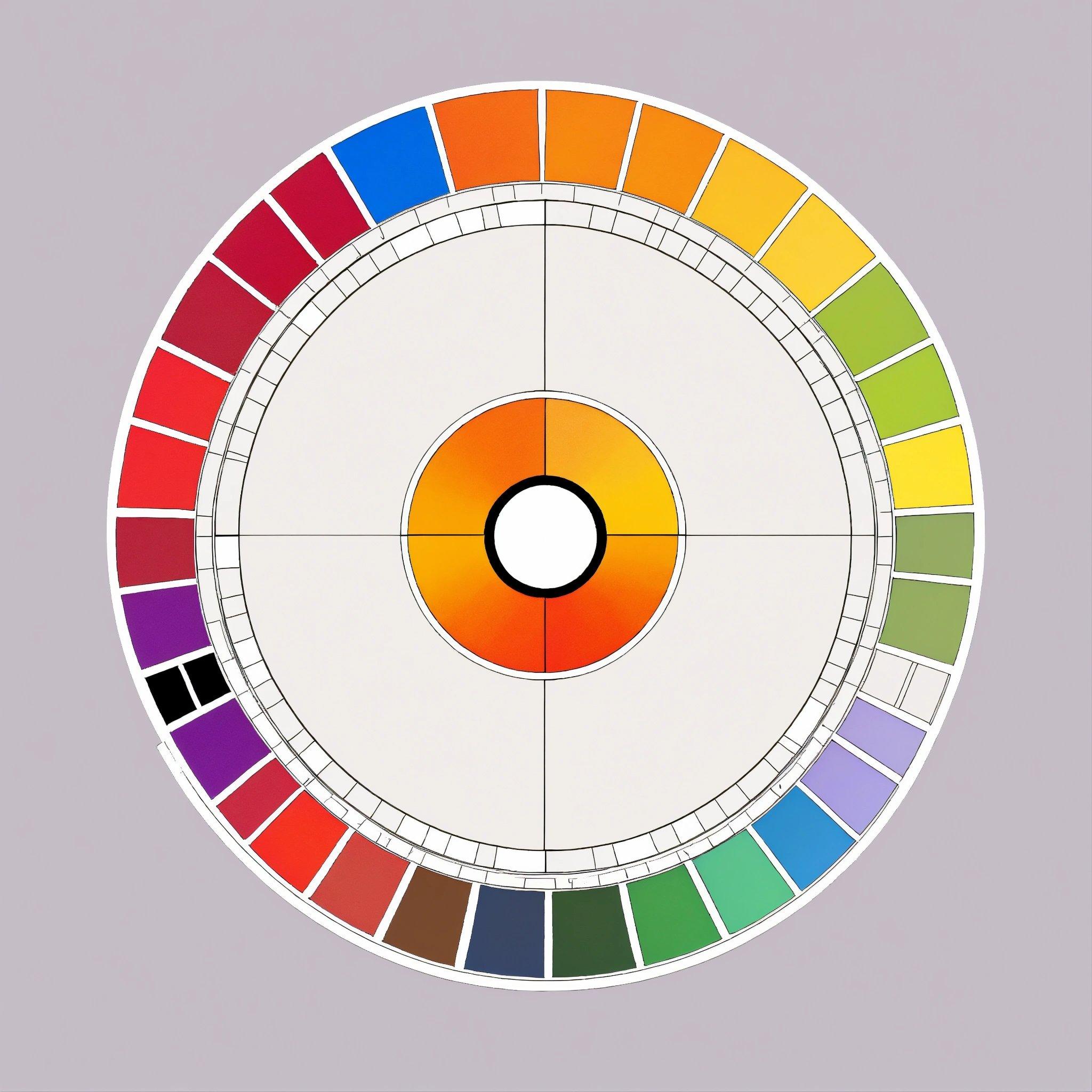 A Color Wheel With Different Colors In It