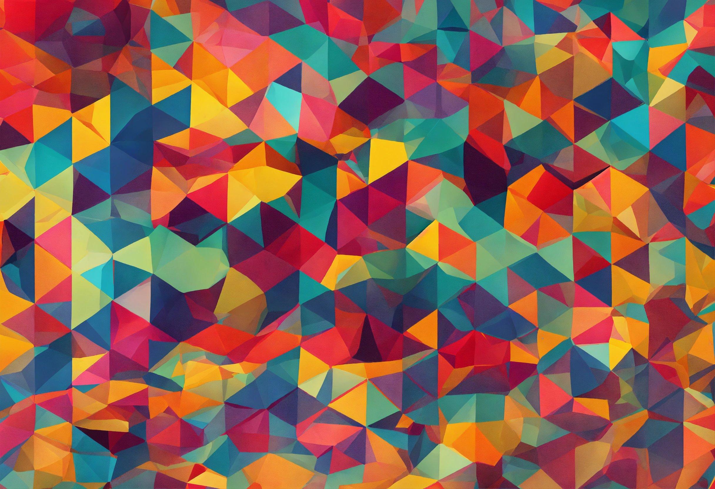 A Colorful Abstract Background Consisting Of Triangles