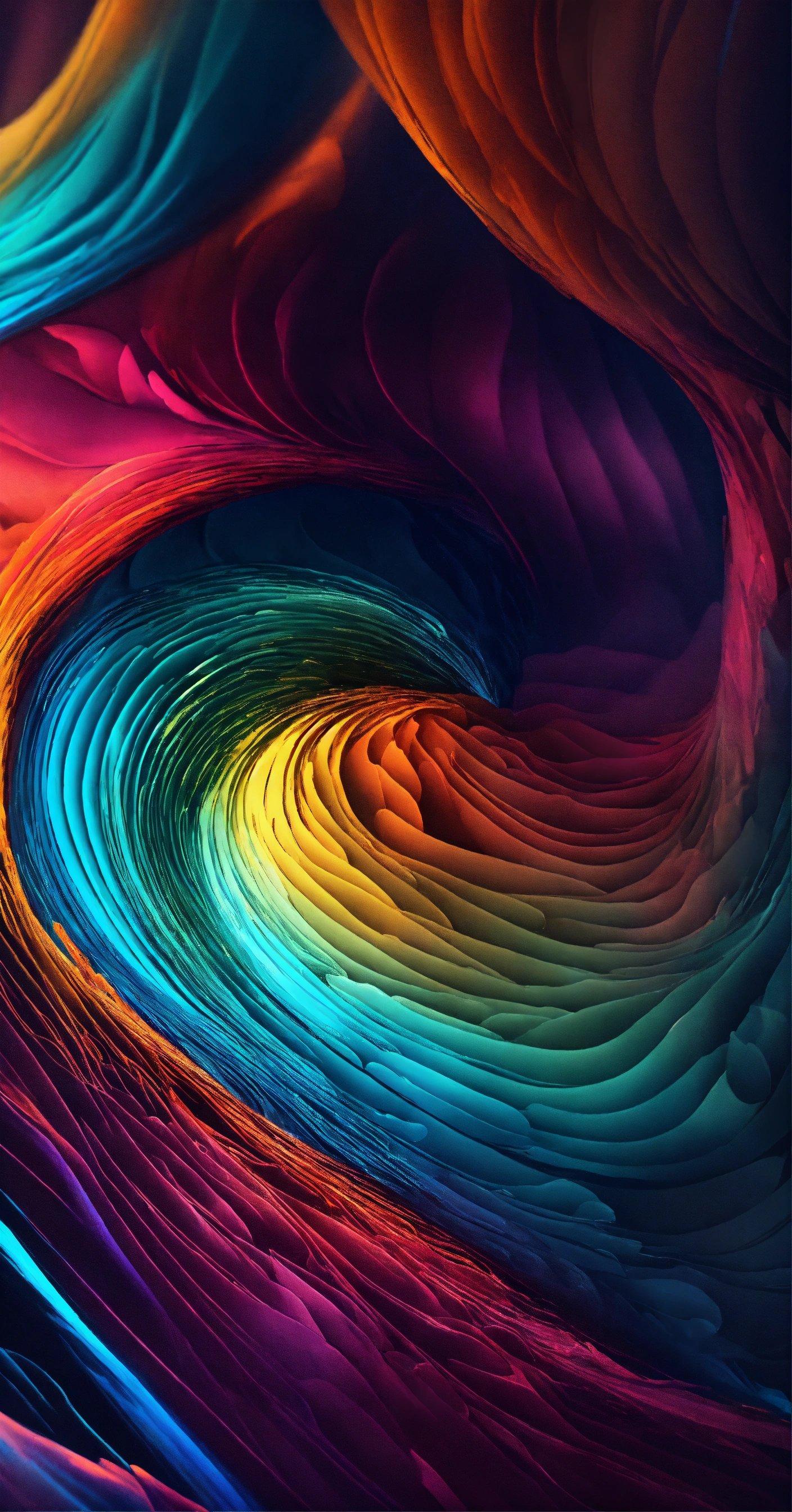 A Colorful Abstract Background With A Spiral Design