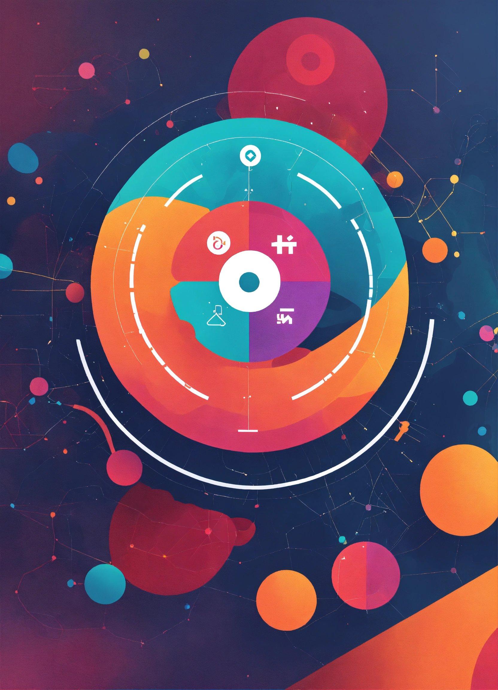 A Colorful Abstract Background With Circles And Circles