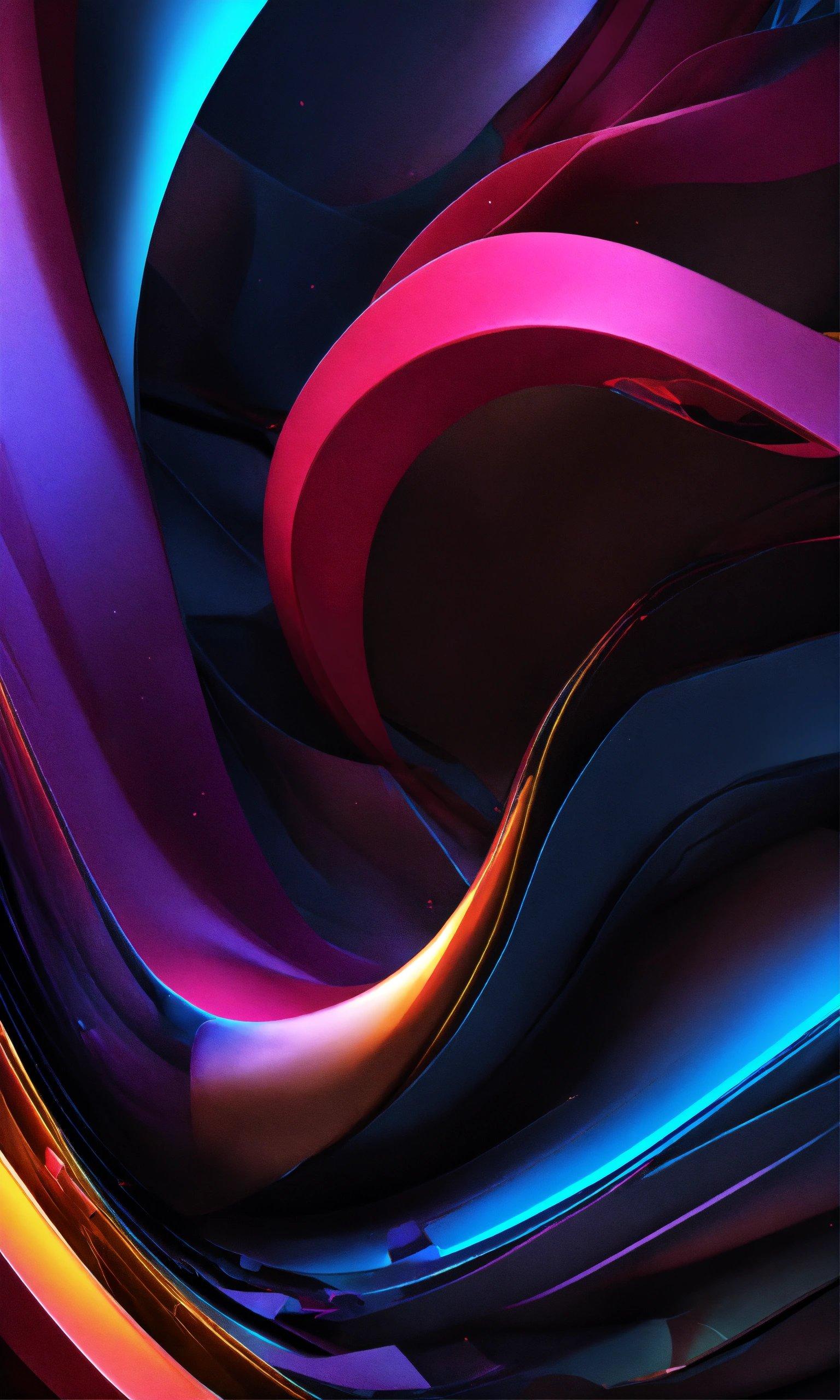 A Colorful Abstract Background With Curved Lines