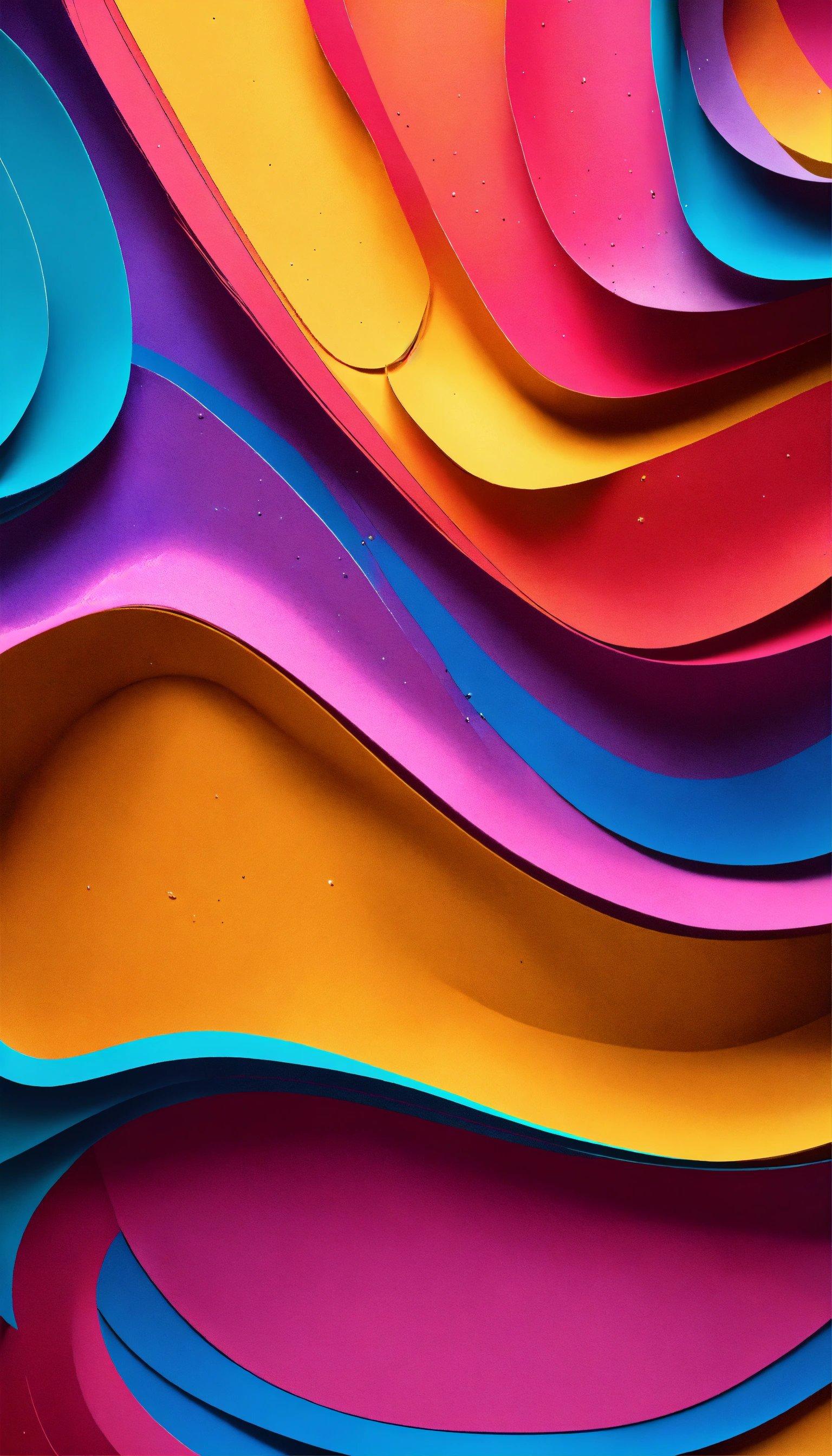 A Colorful Abstract Background With Curved Shapes