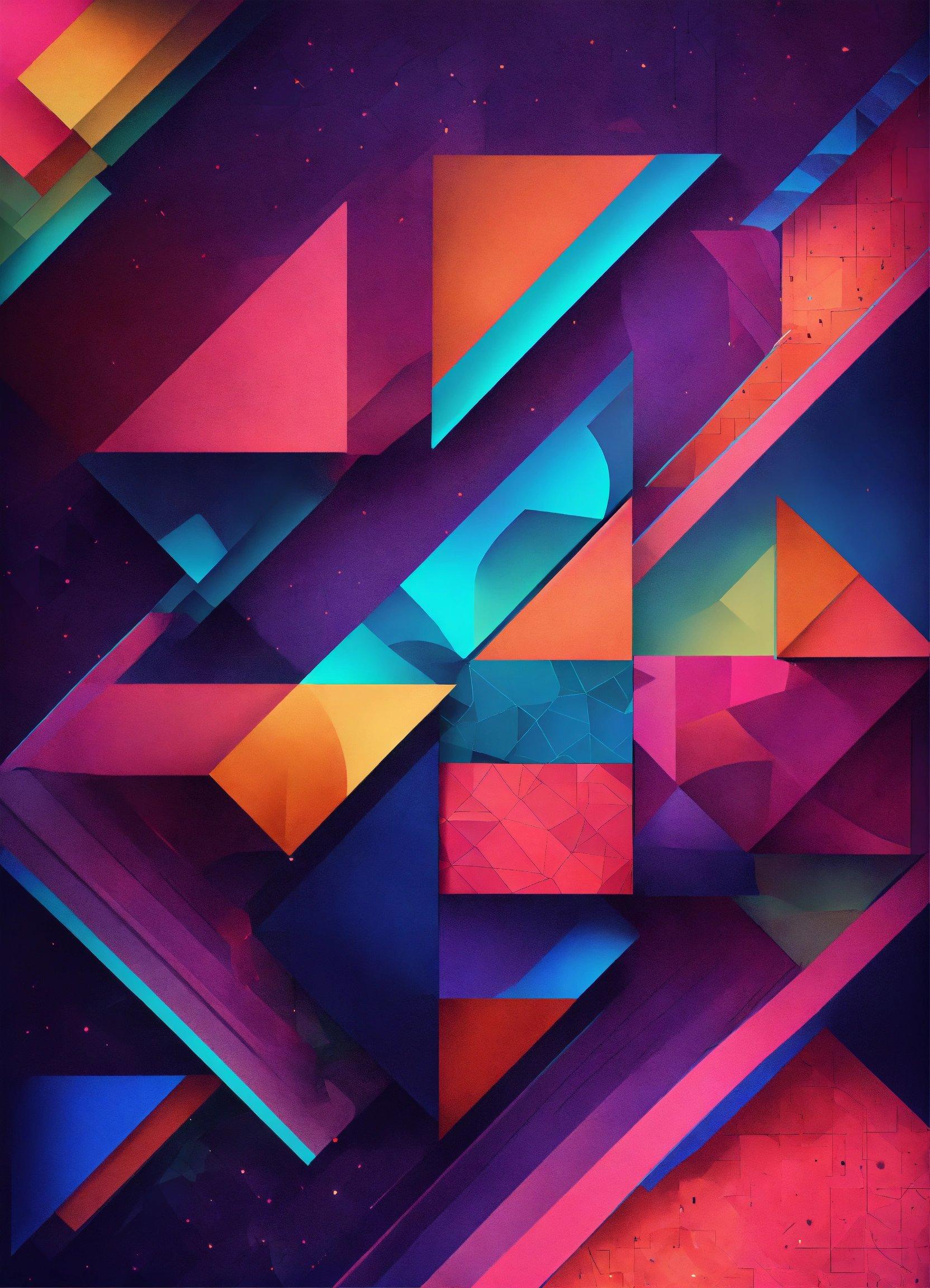 A Colorful Abstract Background With Different Shapes