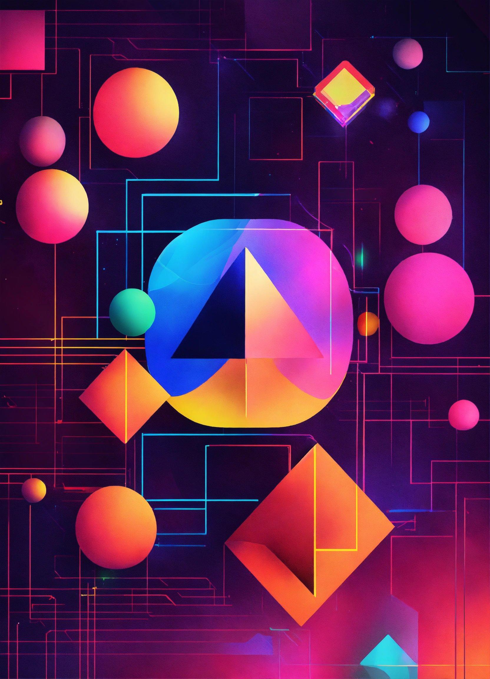 A Colorful Abstract Background With Geometric Shapes