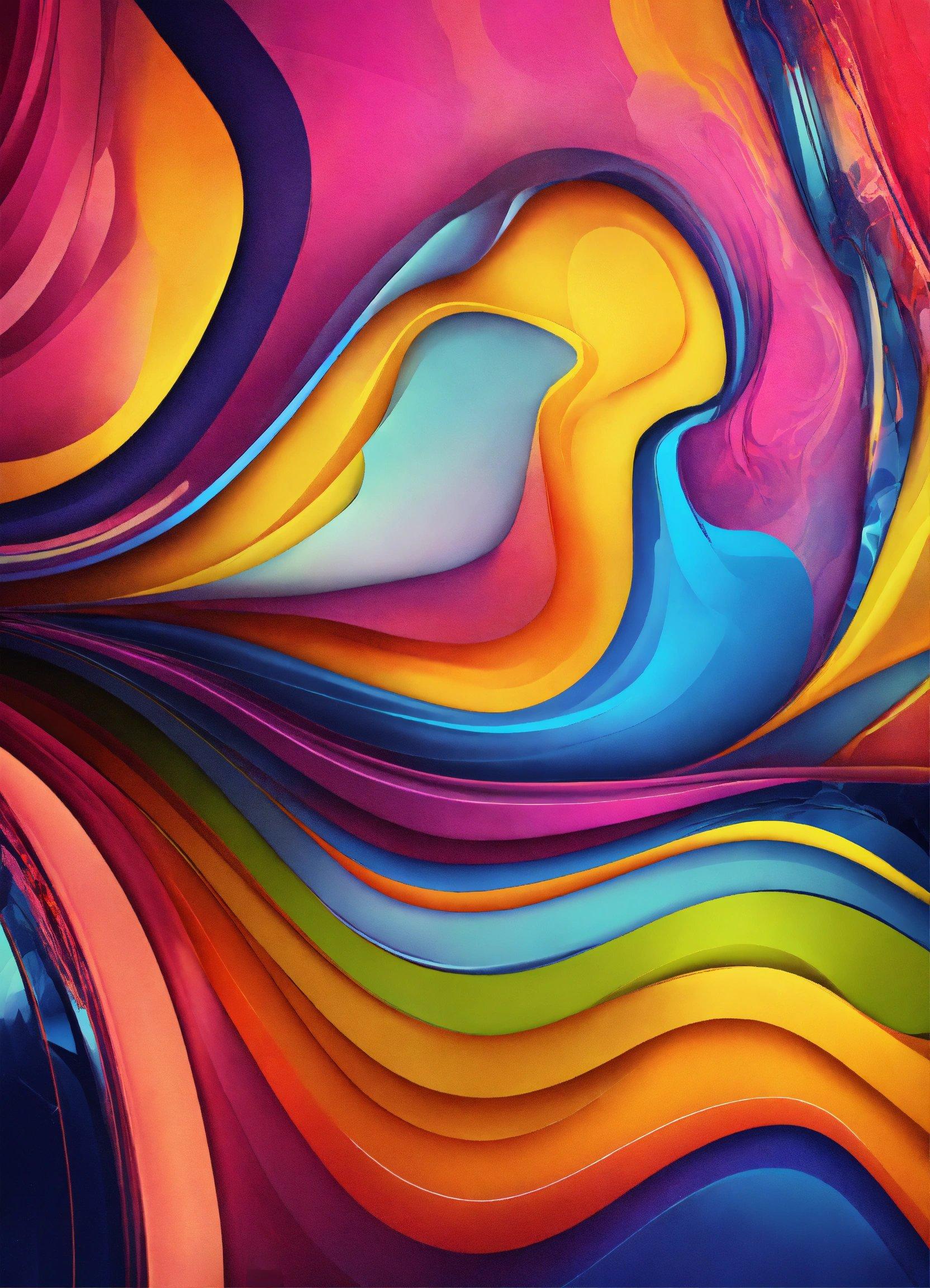 A Colorful Abstract Background With Lots Of Different Colors