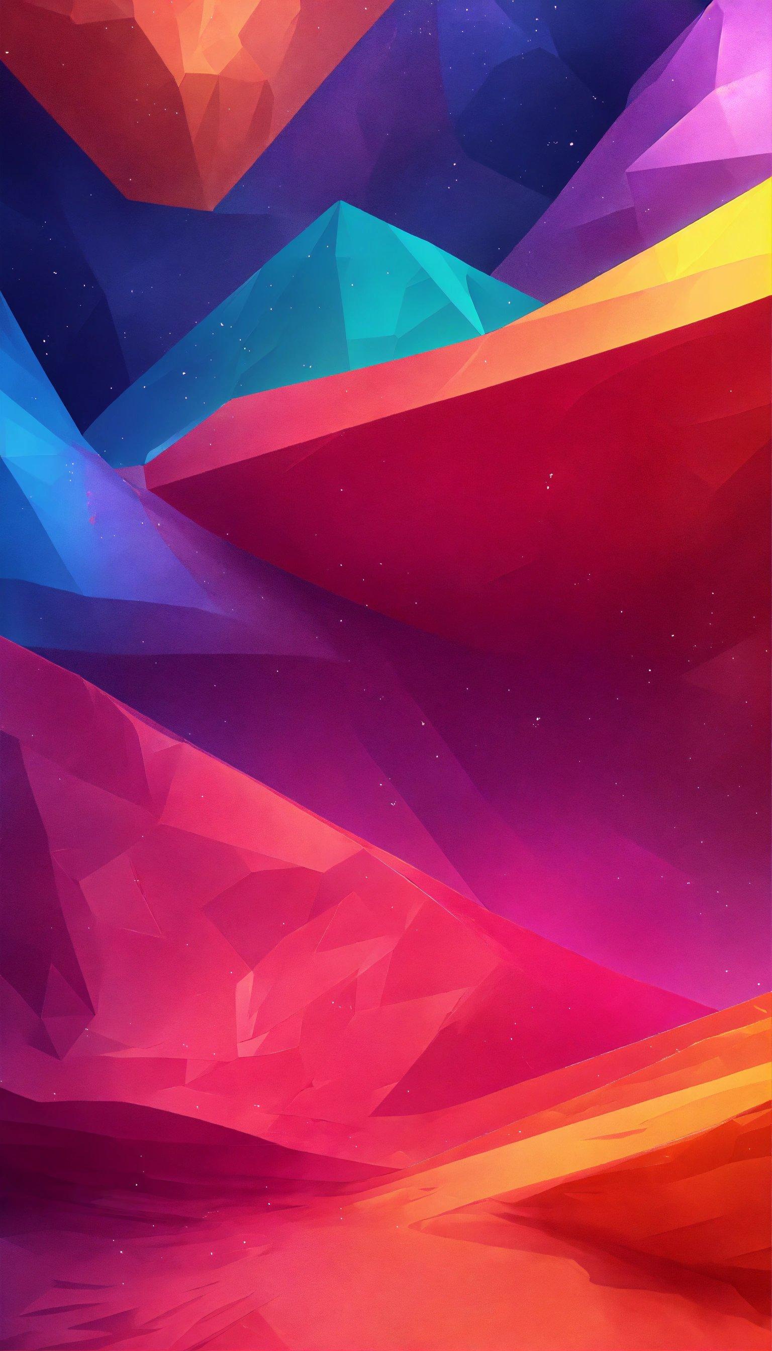 A Colorful Abstract Background With Low Poly Shapes