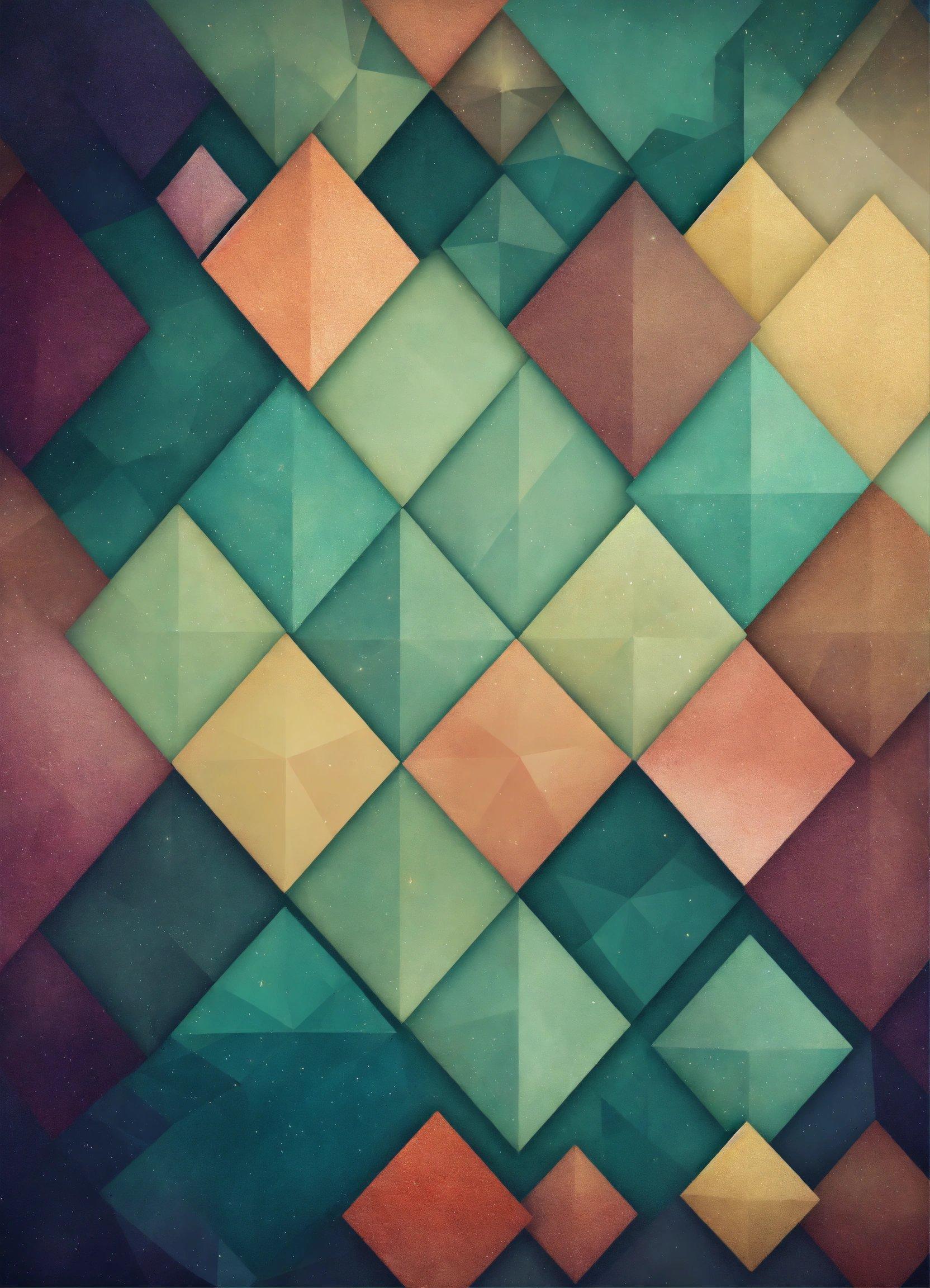 A Colorful Abstract Background With Squares And Rectangles