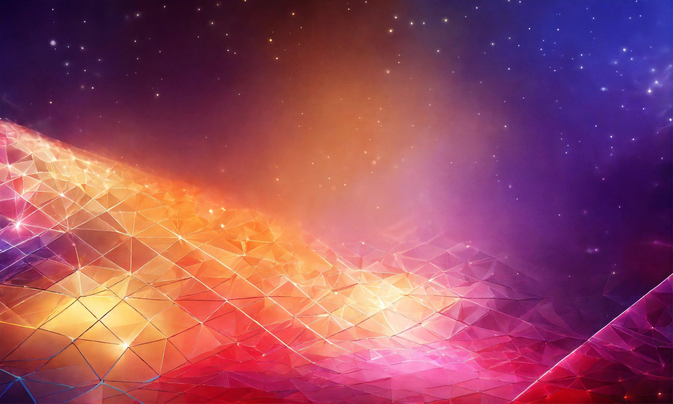 A Colorful Abstract Background With Stars And Lines