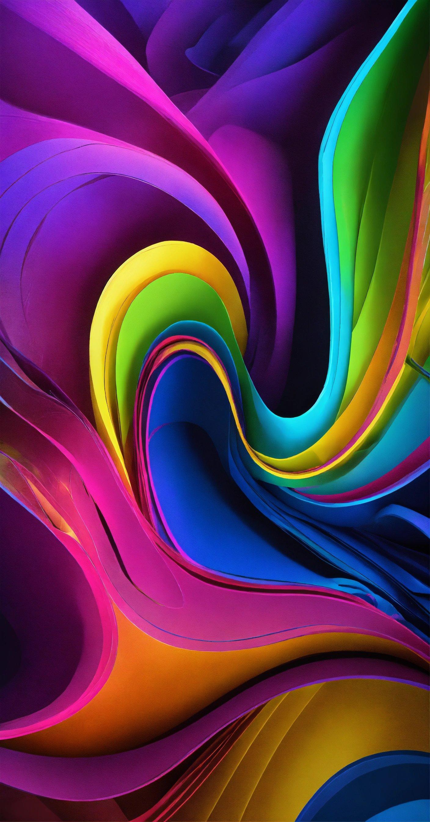 A Colorful Abstract Background With Wavy Lines