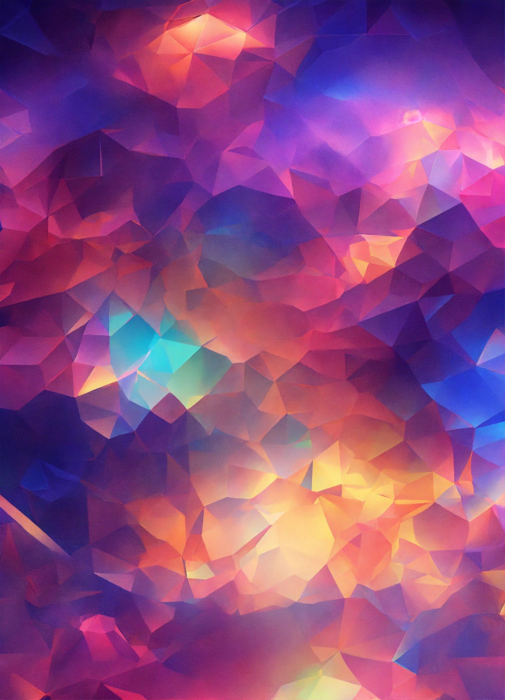 A Colorful Background With A Lot Of Small Triangles