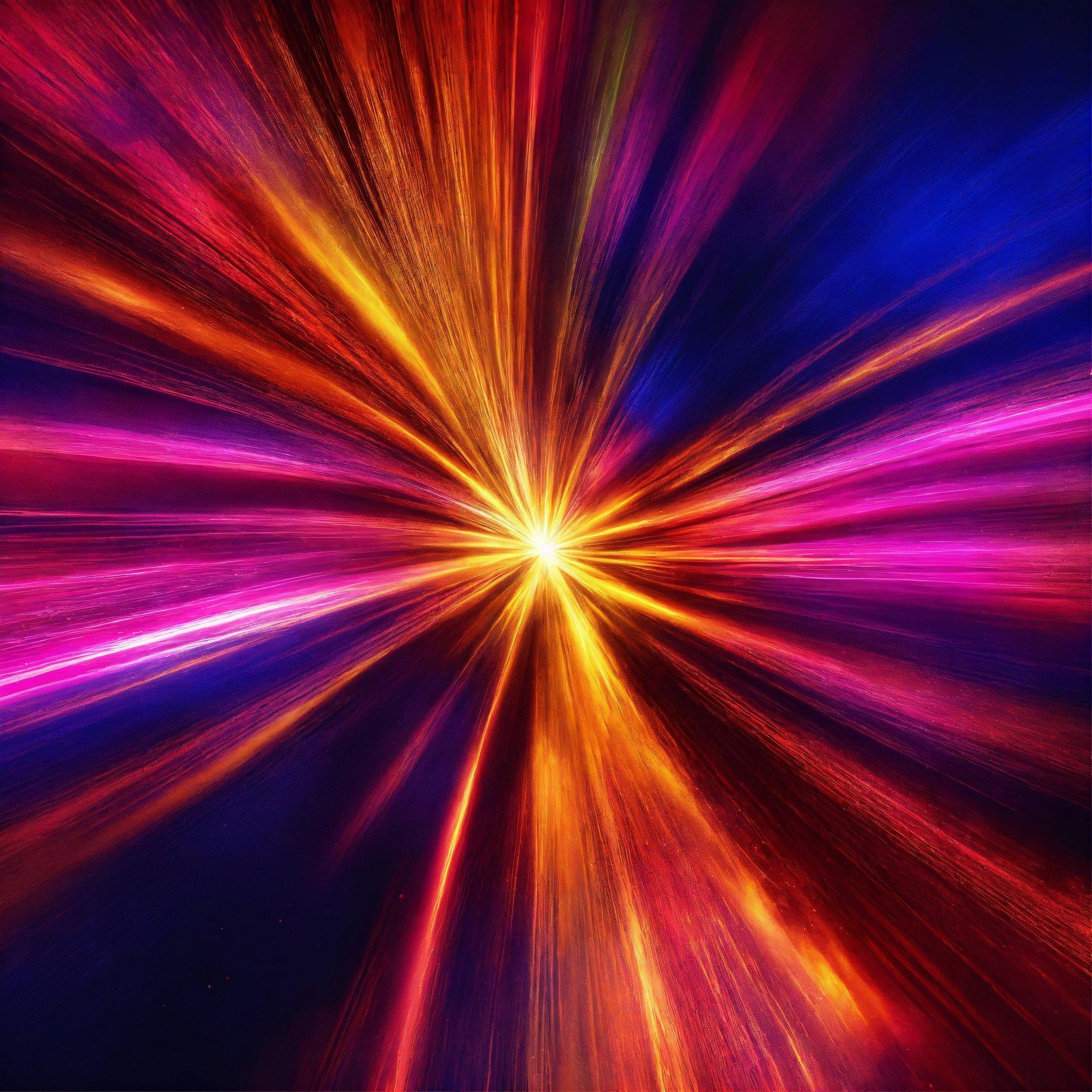 A Colorful Background With A Star Burst In The Center