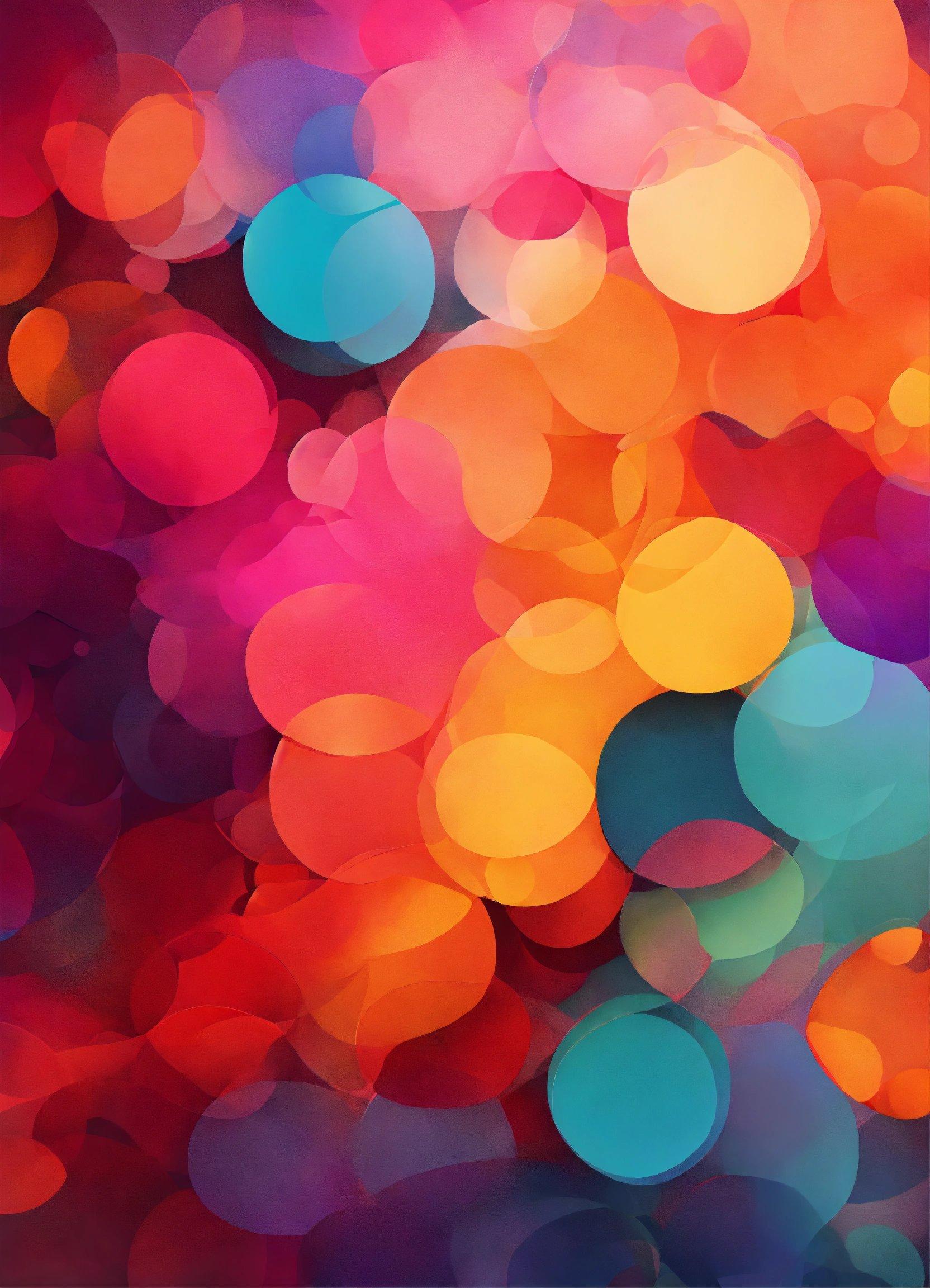 A Colorful Background With Circles Of Different Colors