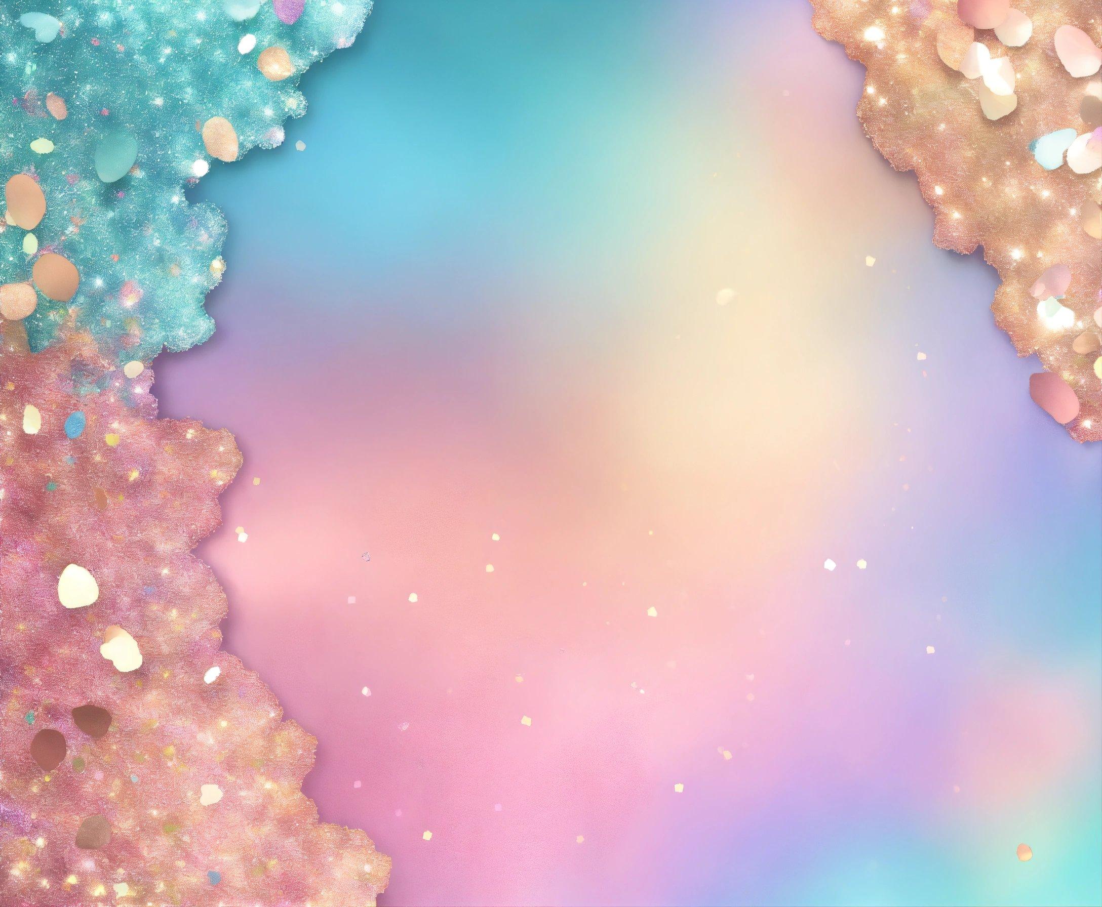 A Colorful Background With Lots Of Bubbles And Confetti