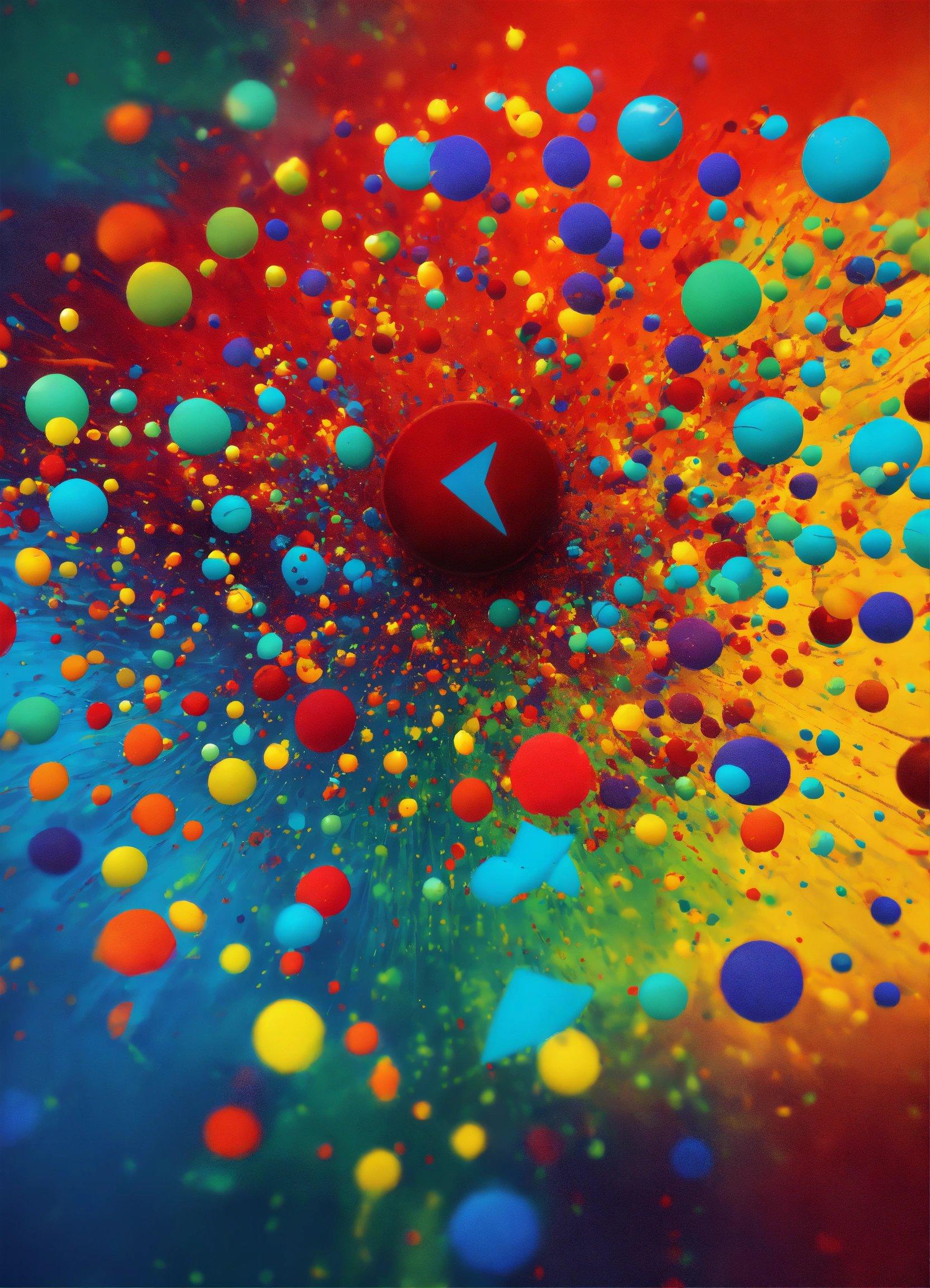 A Colorful Background With Lots Of Different Colored Balls