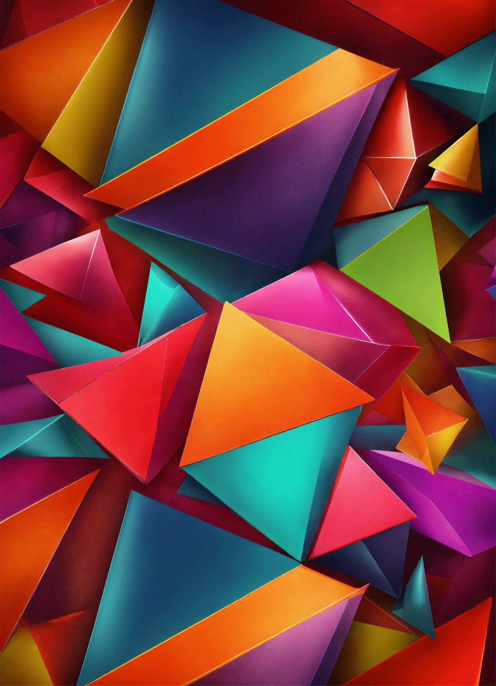 A Colorful Background With Many Different Colored Shapes