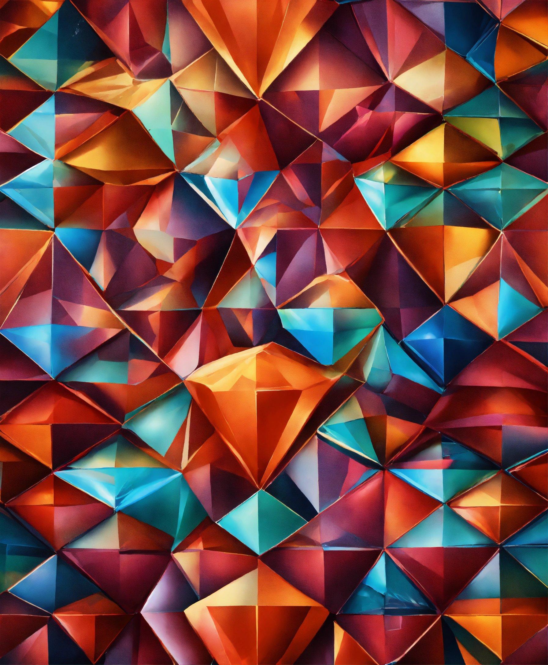 A Colorful Background With Many Different Shapes