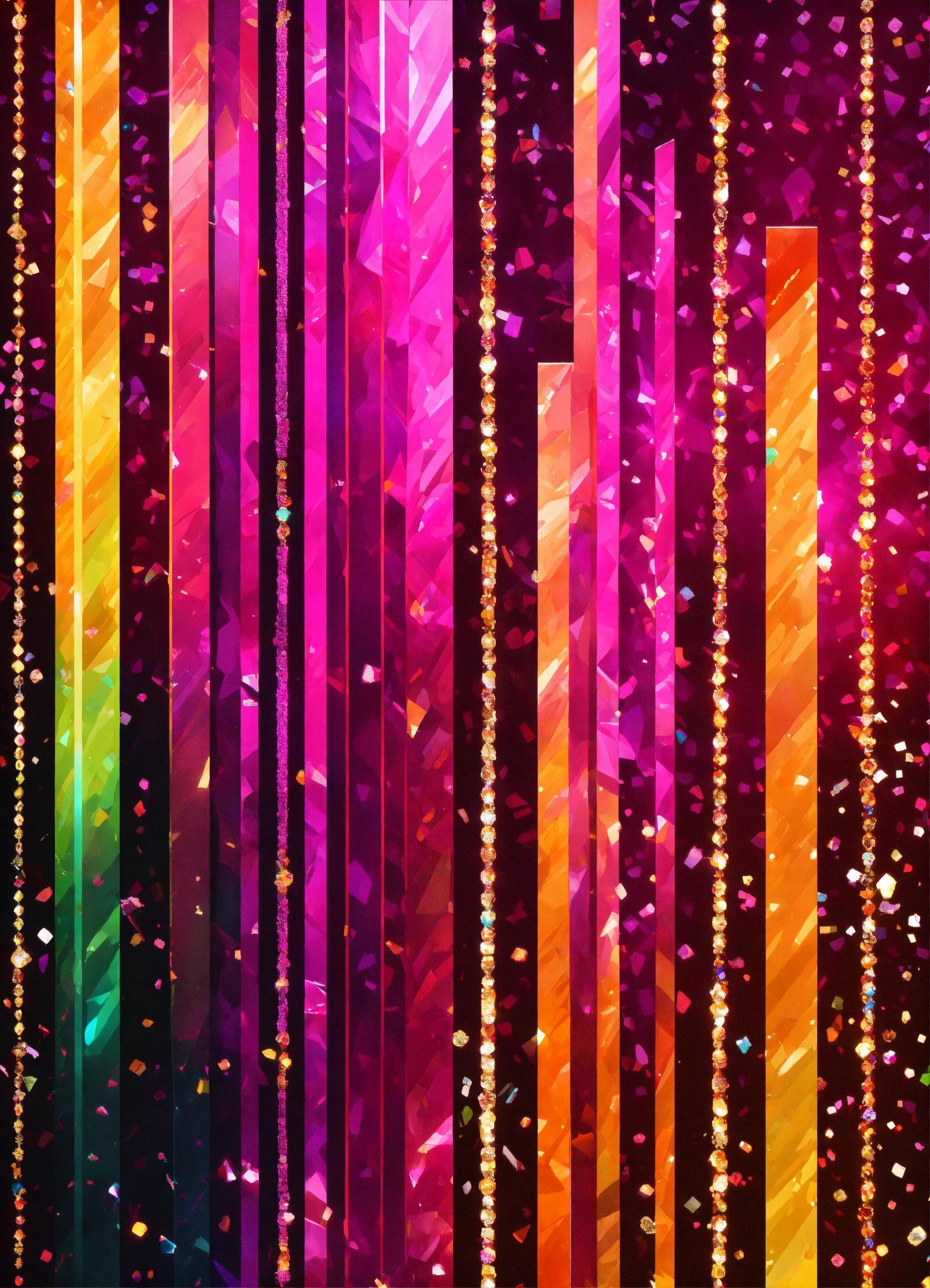 A Colorful Background With Many Lines And Beads