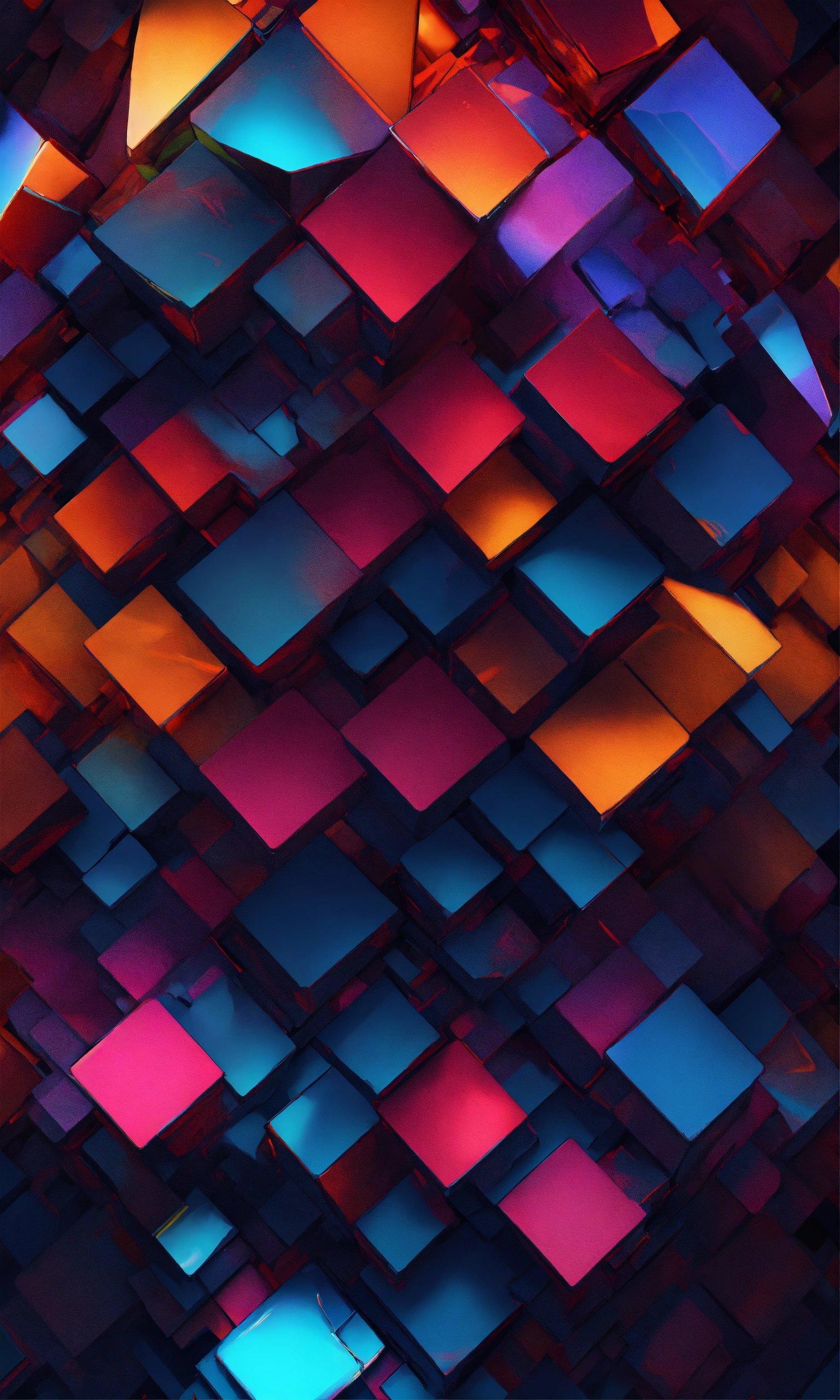 A Colorful Background With Many Squares Of Different Colors