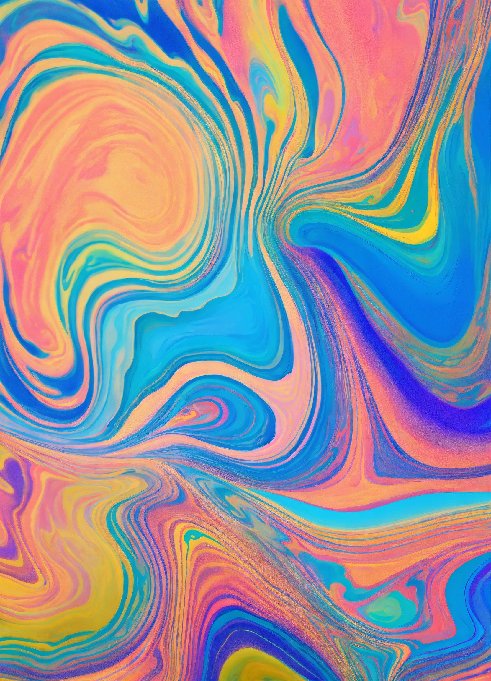 A Colorful Background With Swirls And Colors