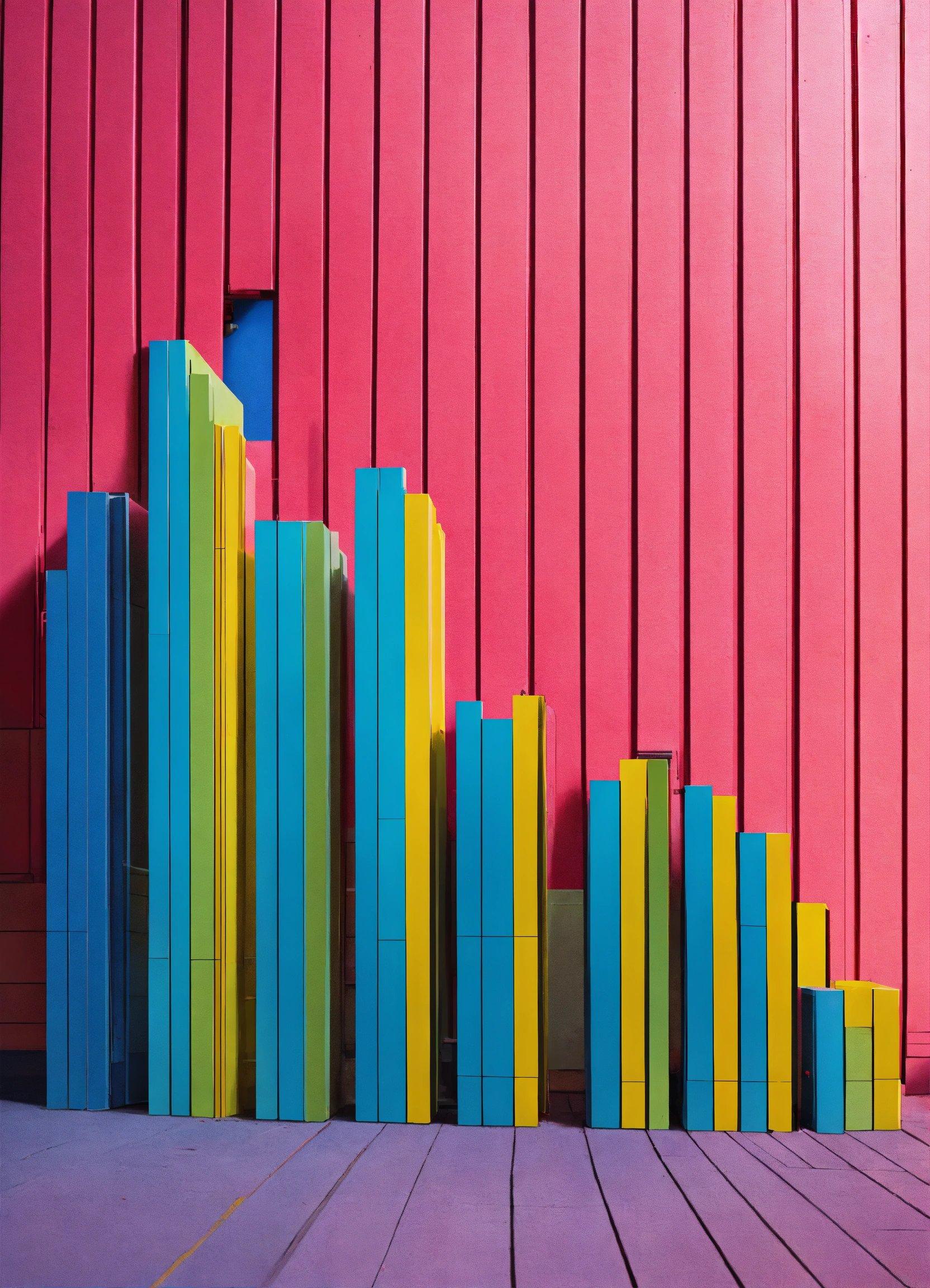 A Colorful Building That Has A Bunch Of Bars On It