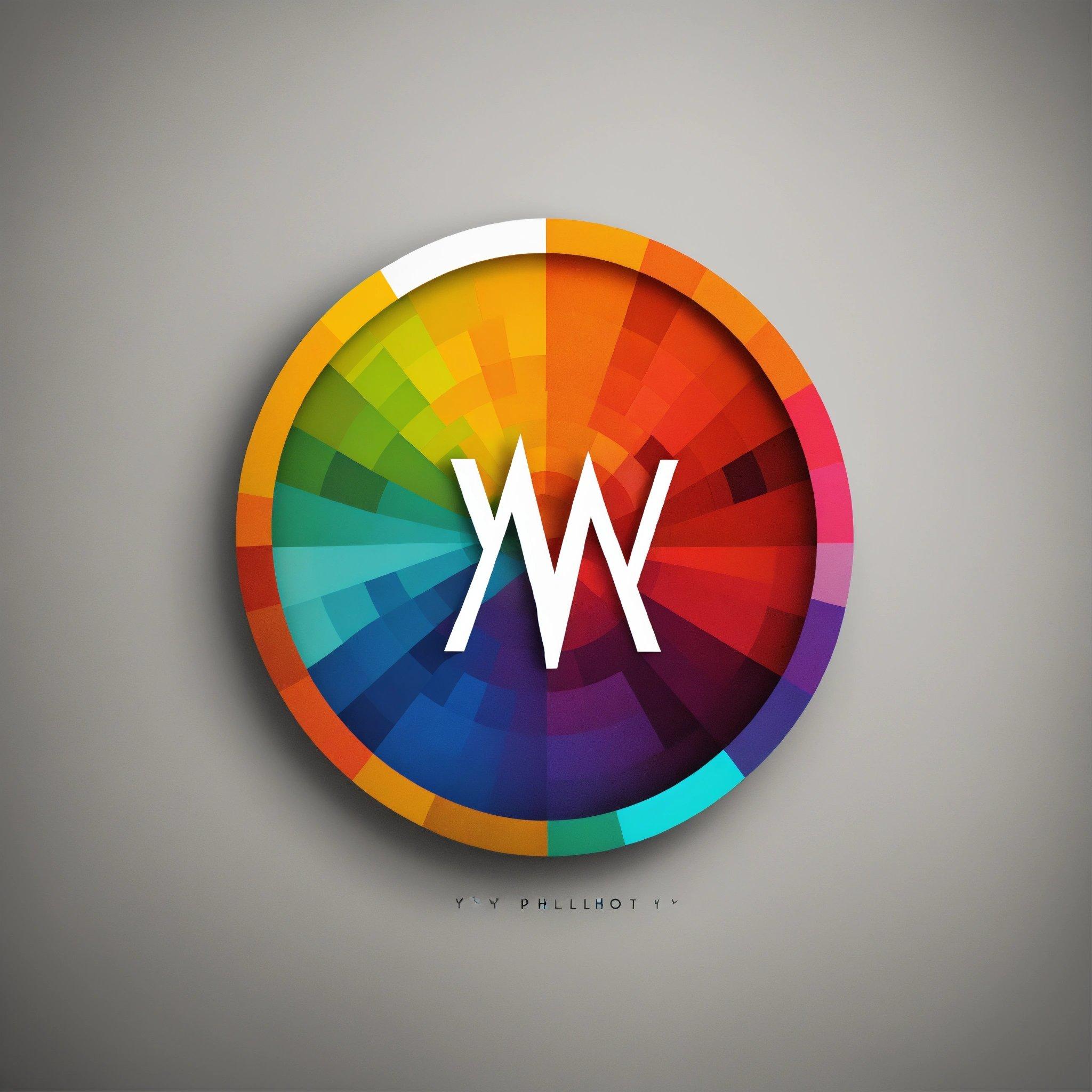 A Colorful Circle With The Letter W On It