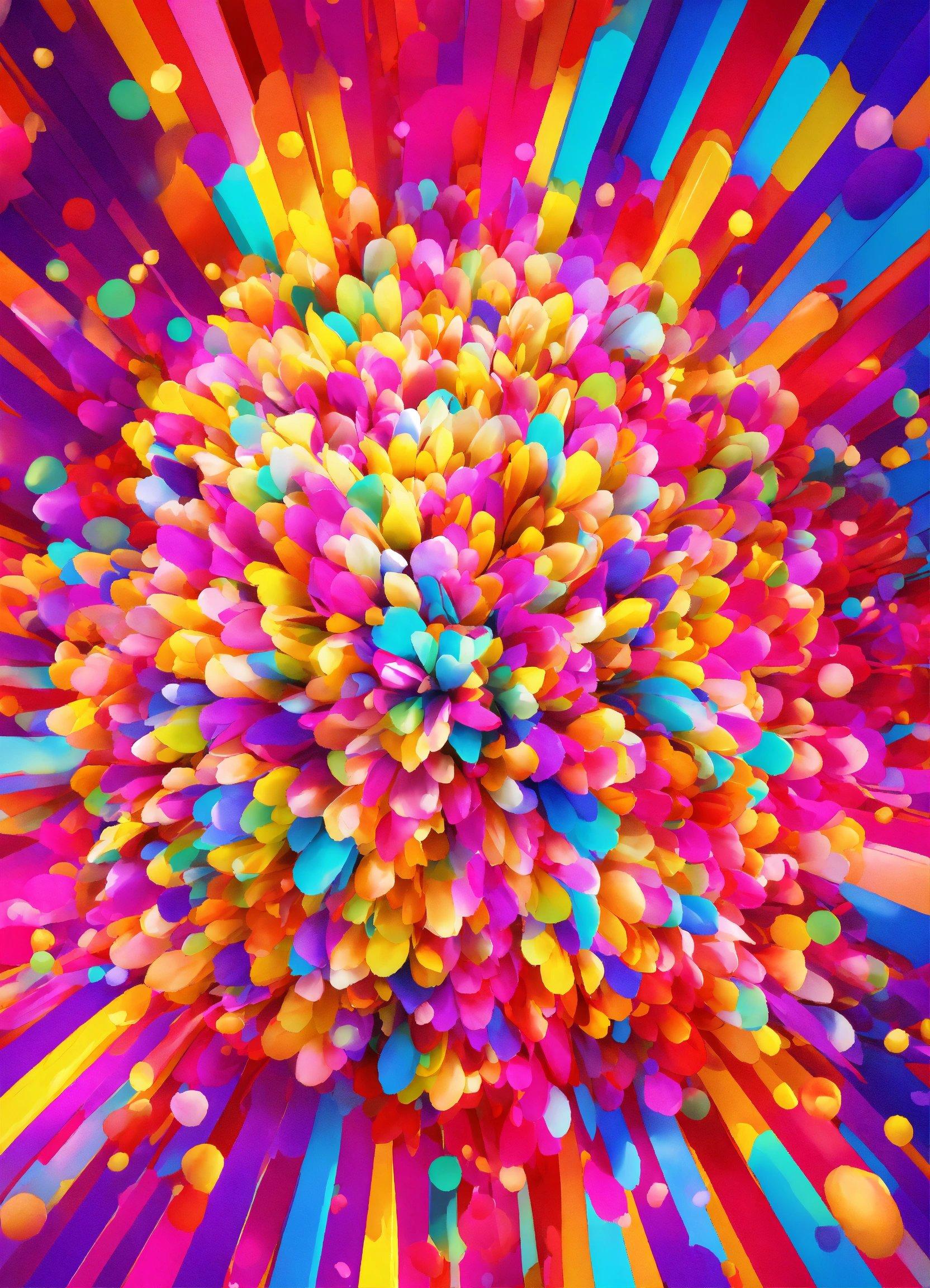 A Colorful Explosion Of Colored Pencils In The Shape Of A Flower