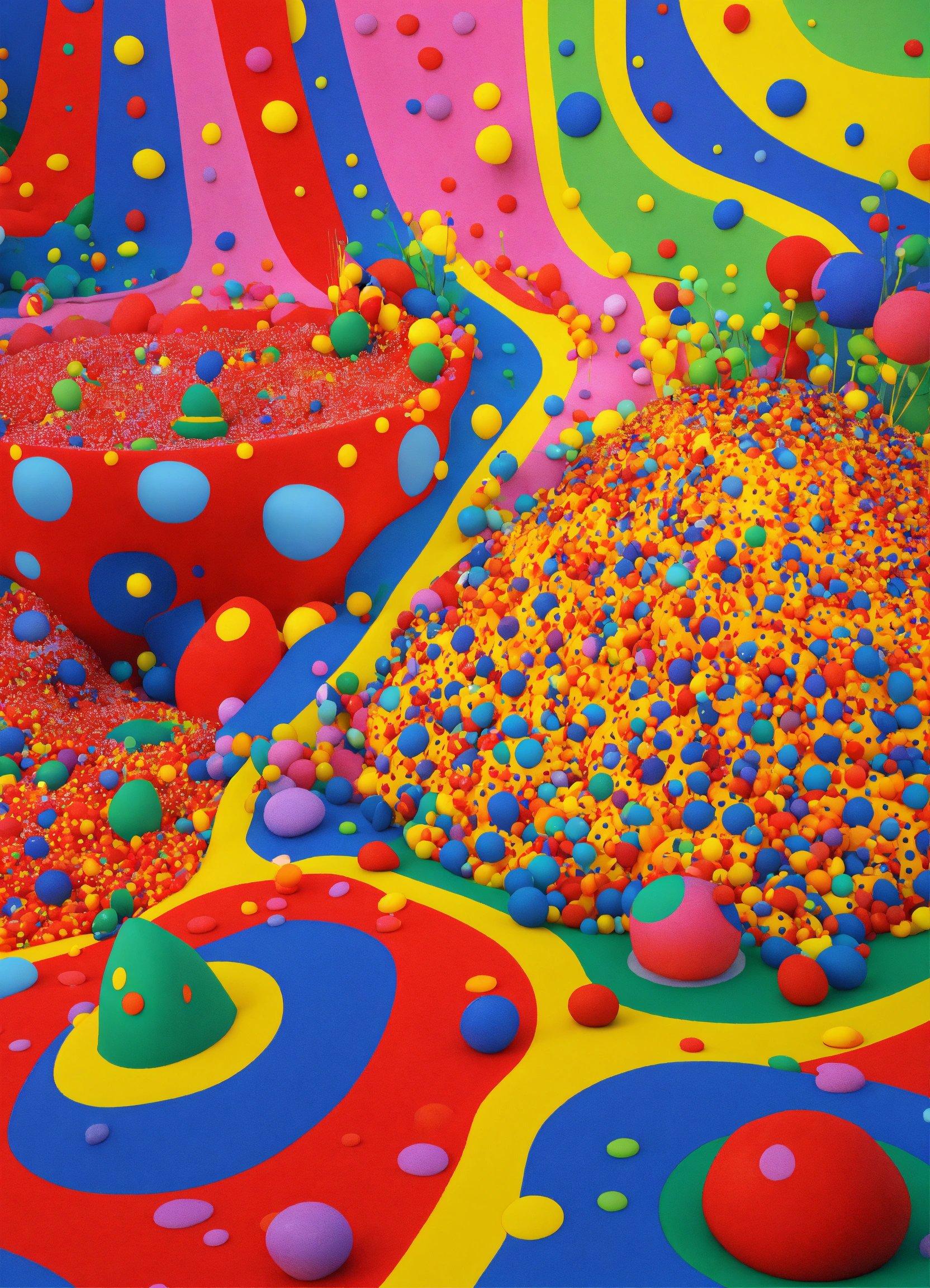 A Colorful Painting Of A Bowl And Bowl Of Sprinkles