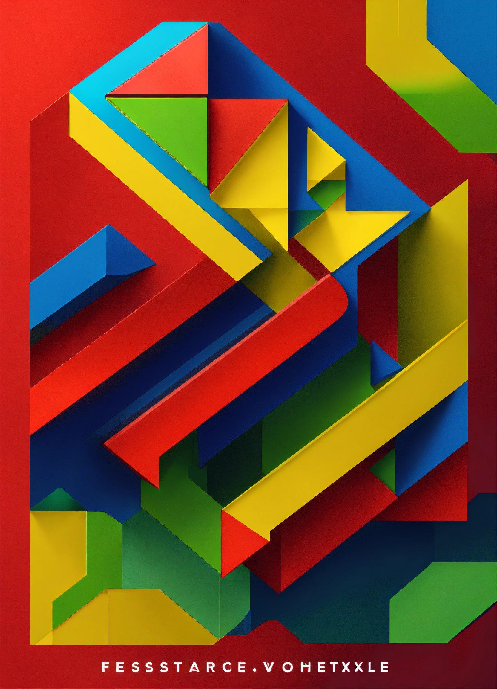 A Colorful Poster With Different Colors And Shapes