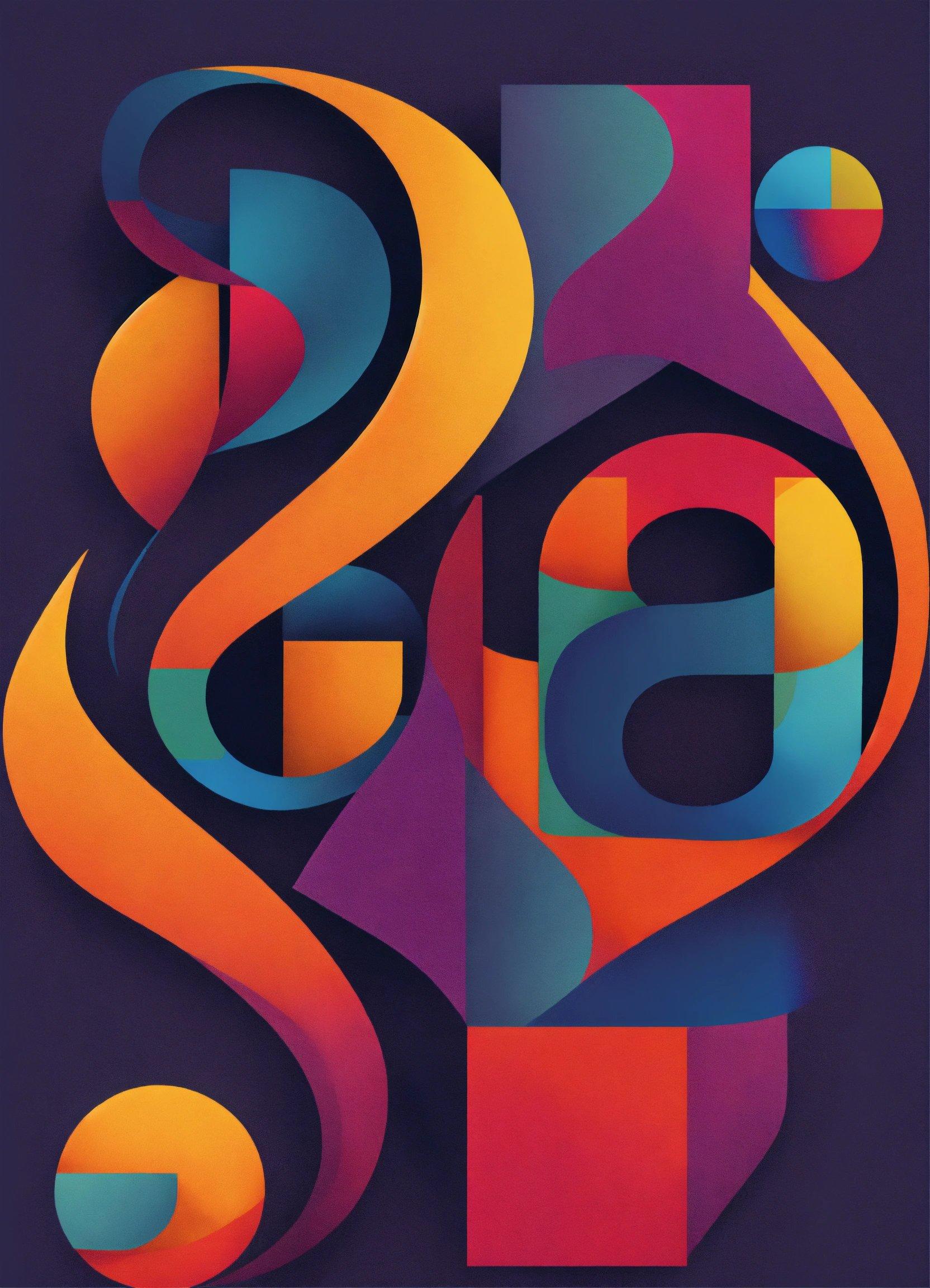 A Colorful Poster With The Letter S On It