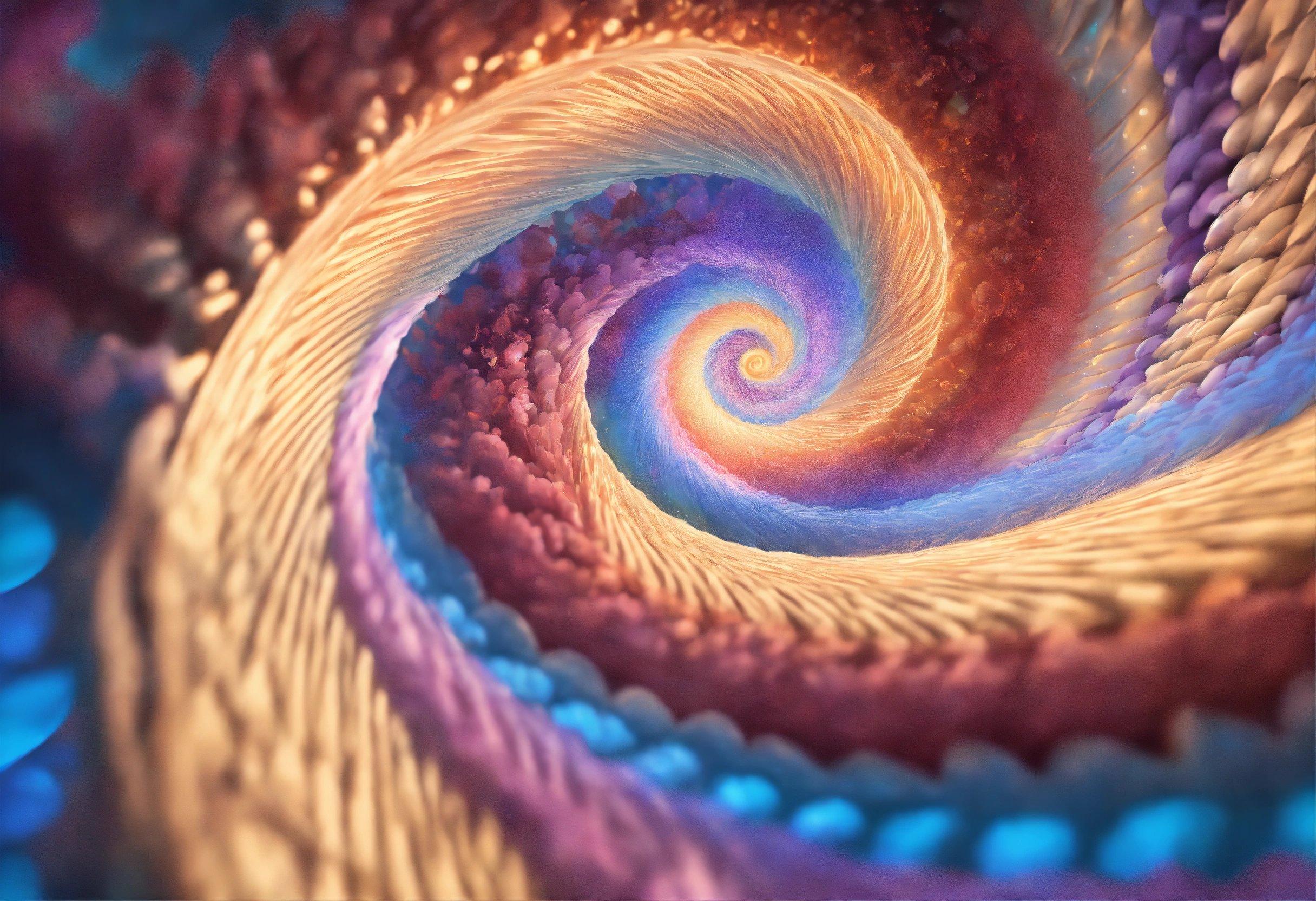 A Colorful Spiral Is Seen In This Image