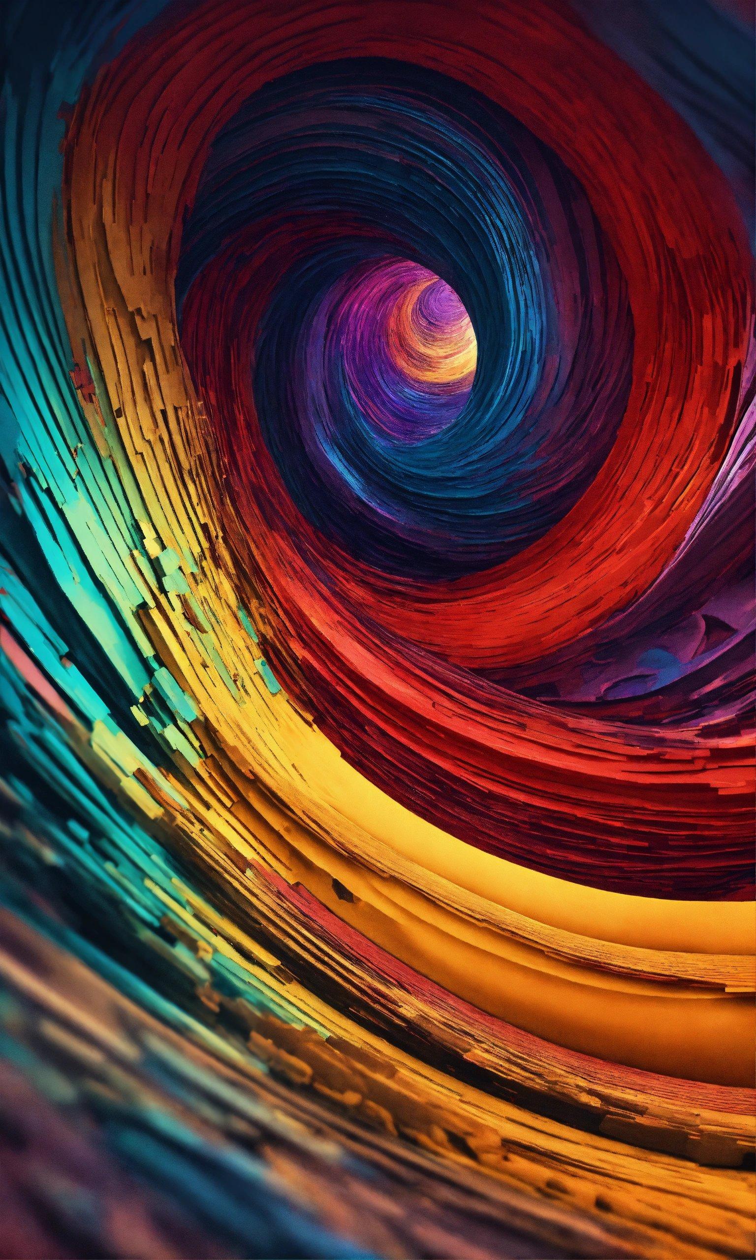 A Colorful Swirl Is Shown In The Middle Of The Image