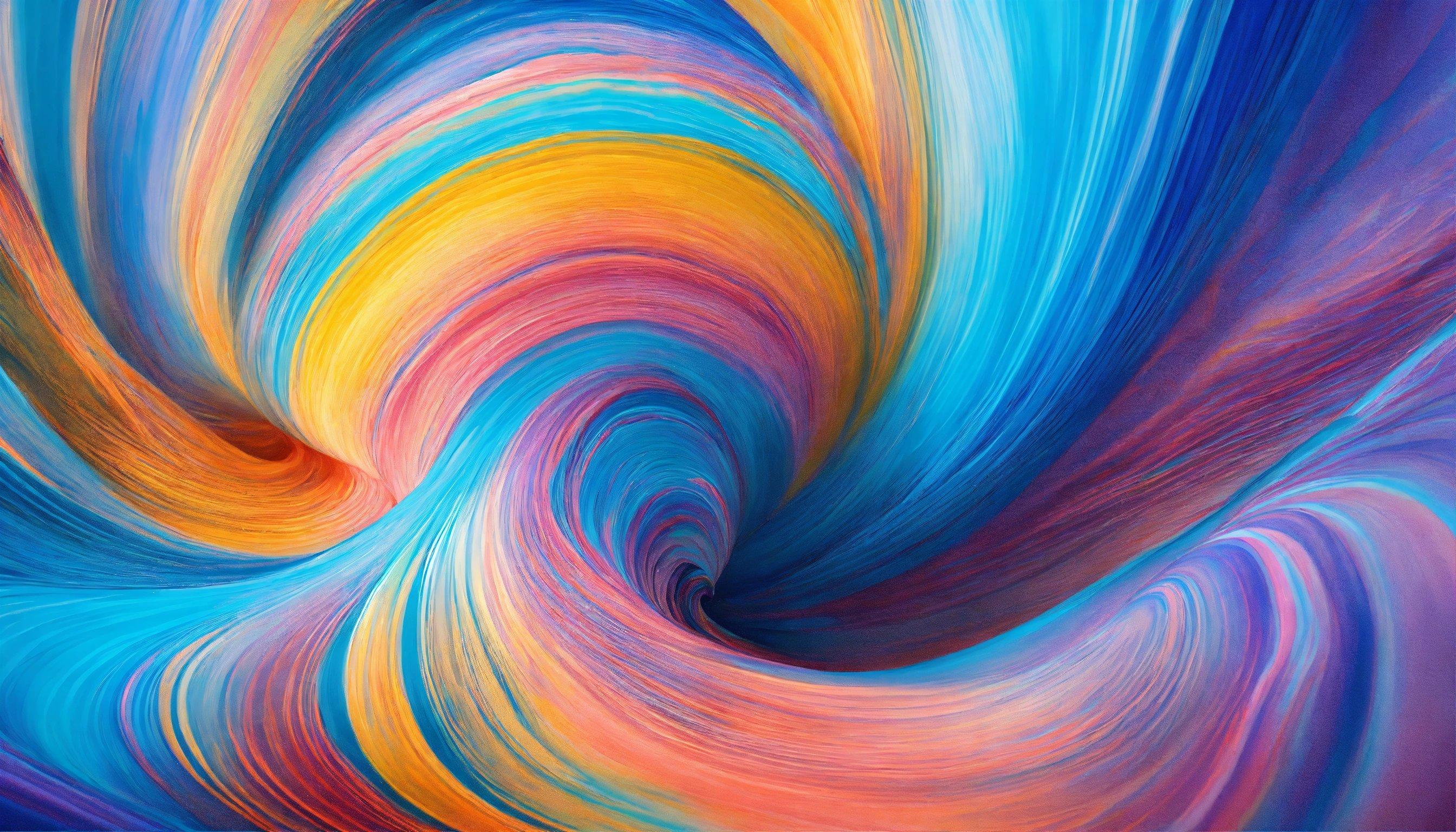 A Colorful Swirl Is Shown In This Image