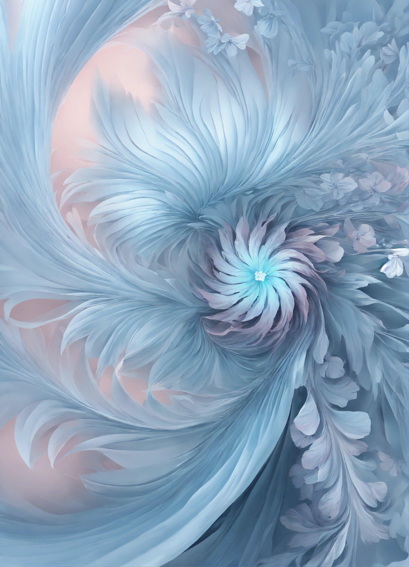 A Computer Generated Image Of A Blue Flower