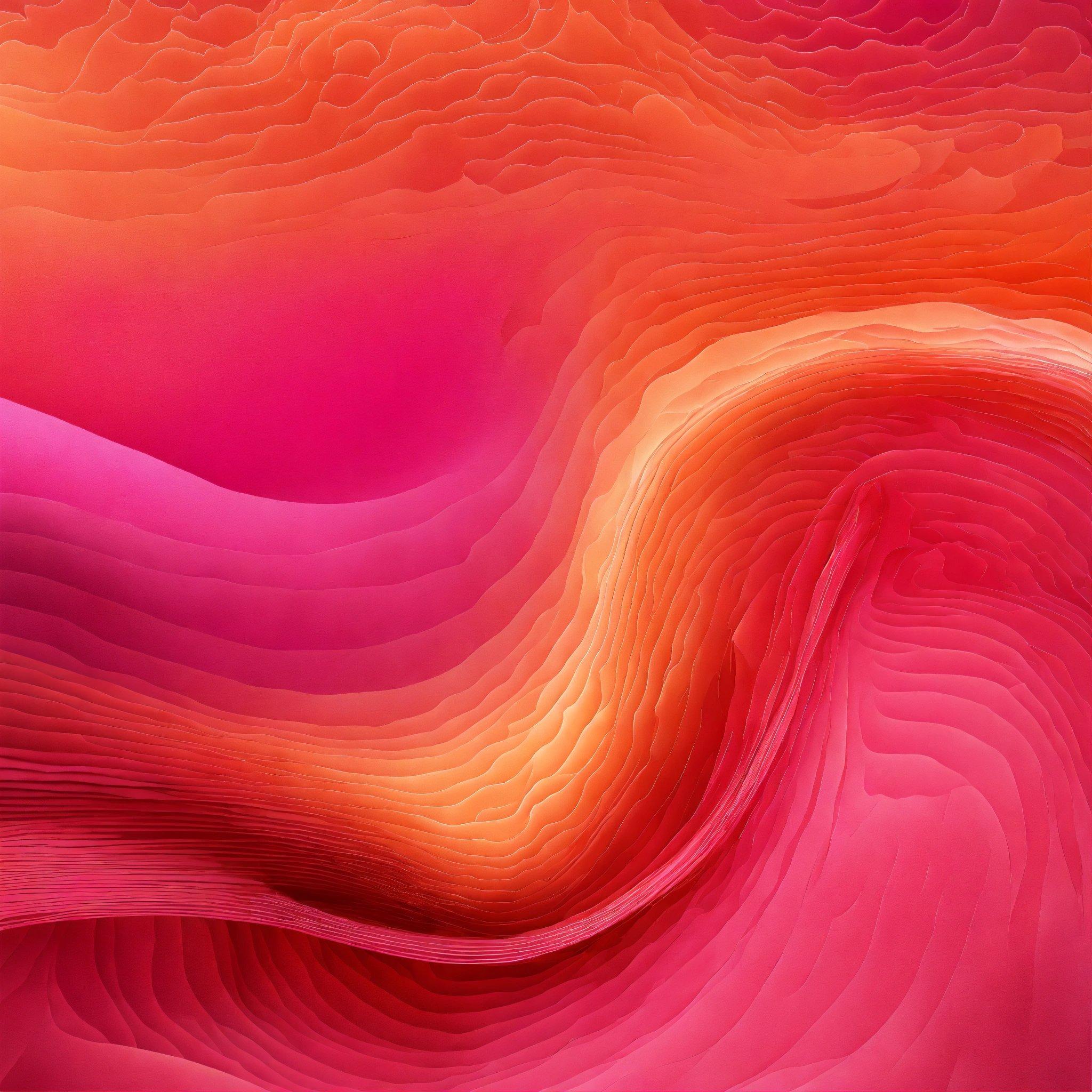 A Computer Generated Image Of A Pink And Orange Wave