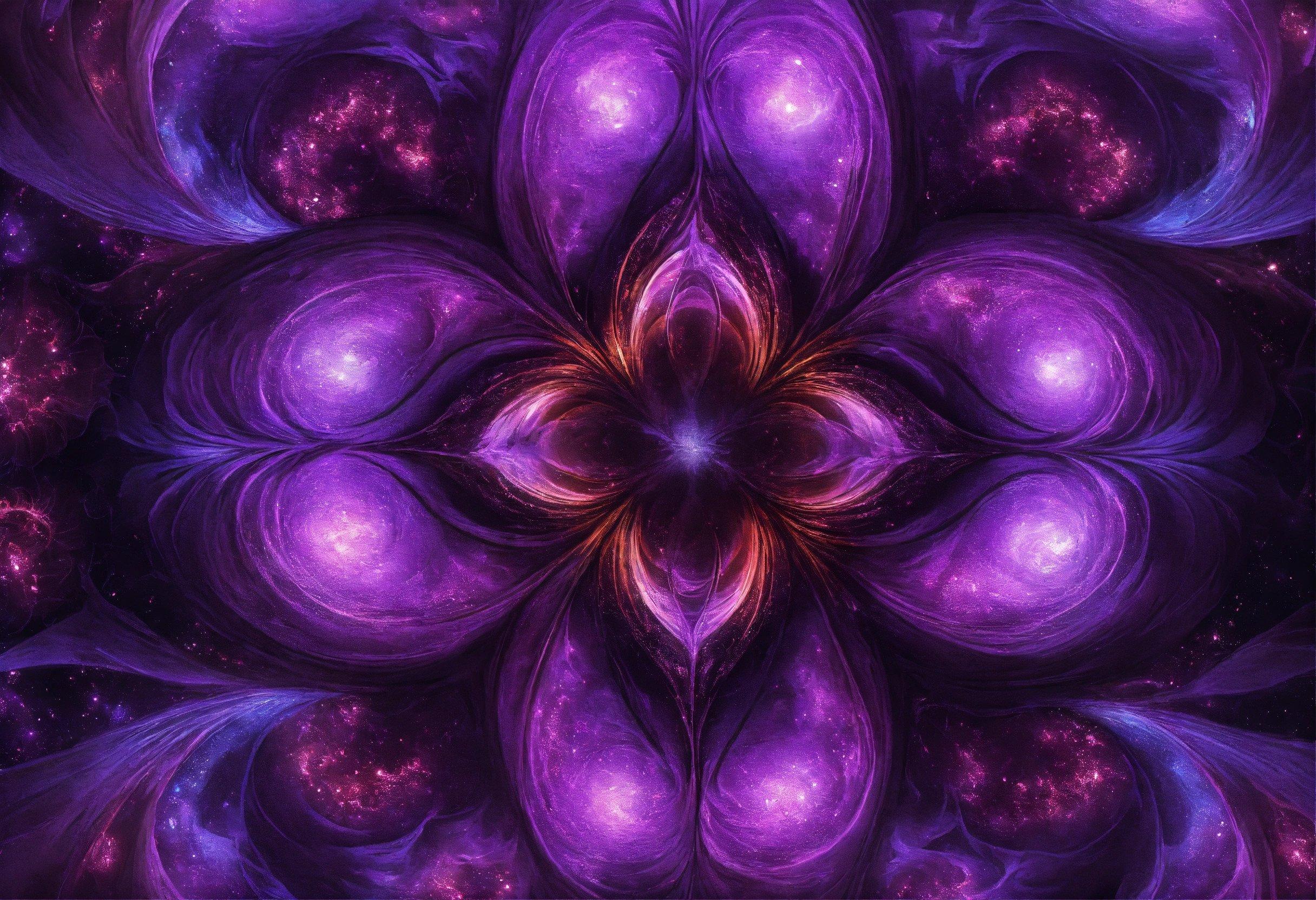 A Computer Generated Image Of A Purple Flower