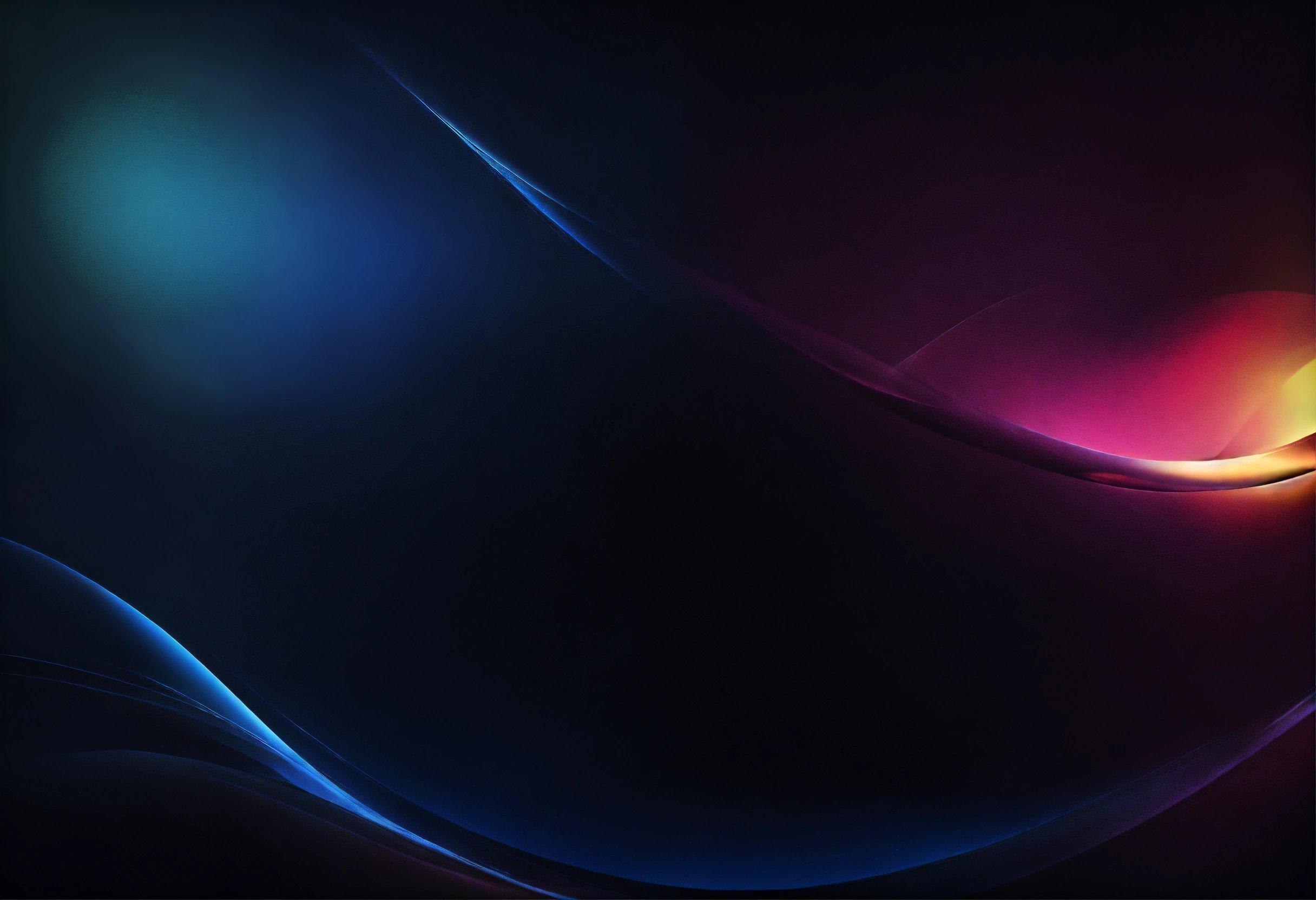 A Dark Background With Blue And Pink Waves