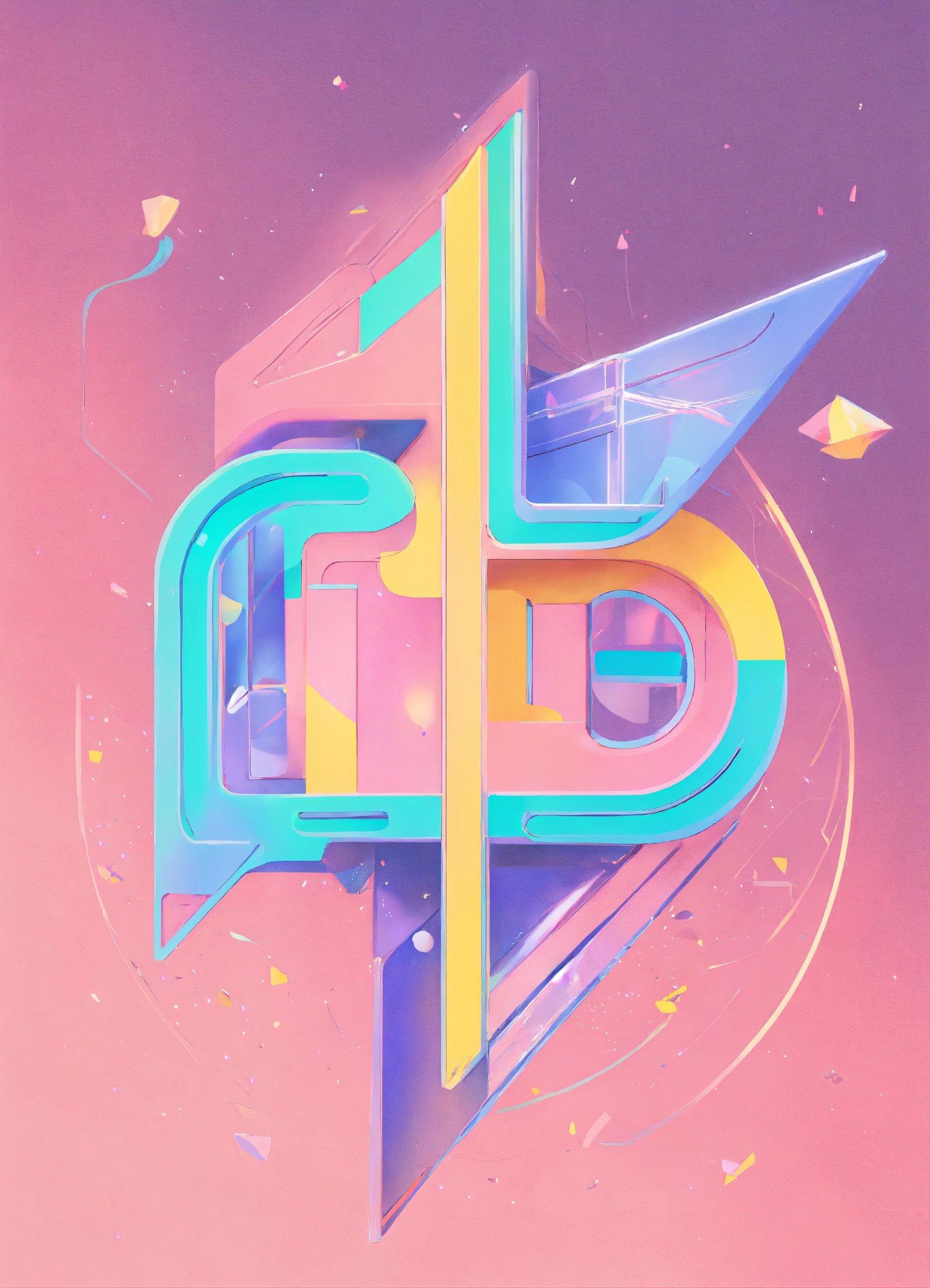 A Digital Art Work Of The Letter D