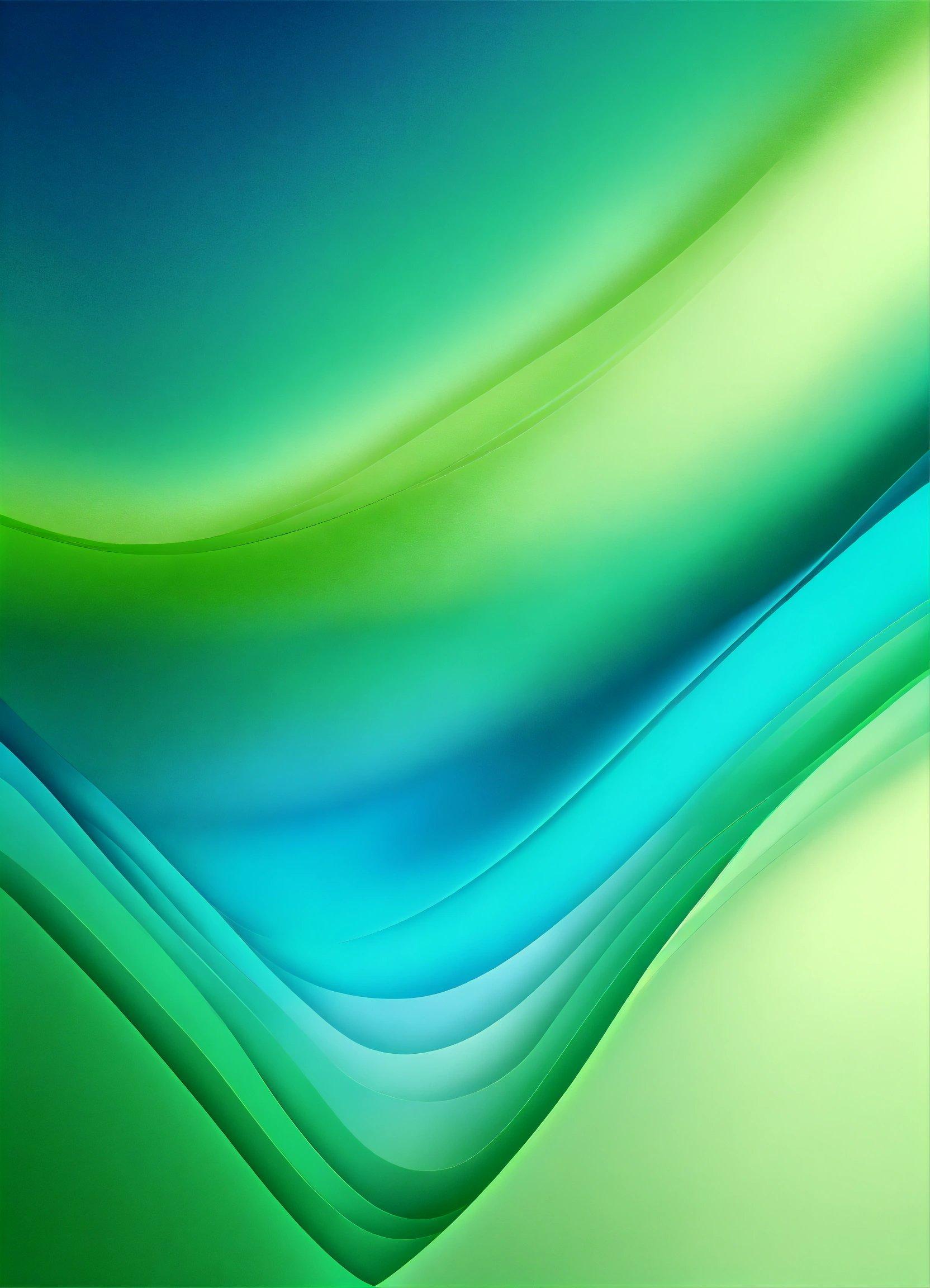 A Green And Blue Background With Wavy Lines