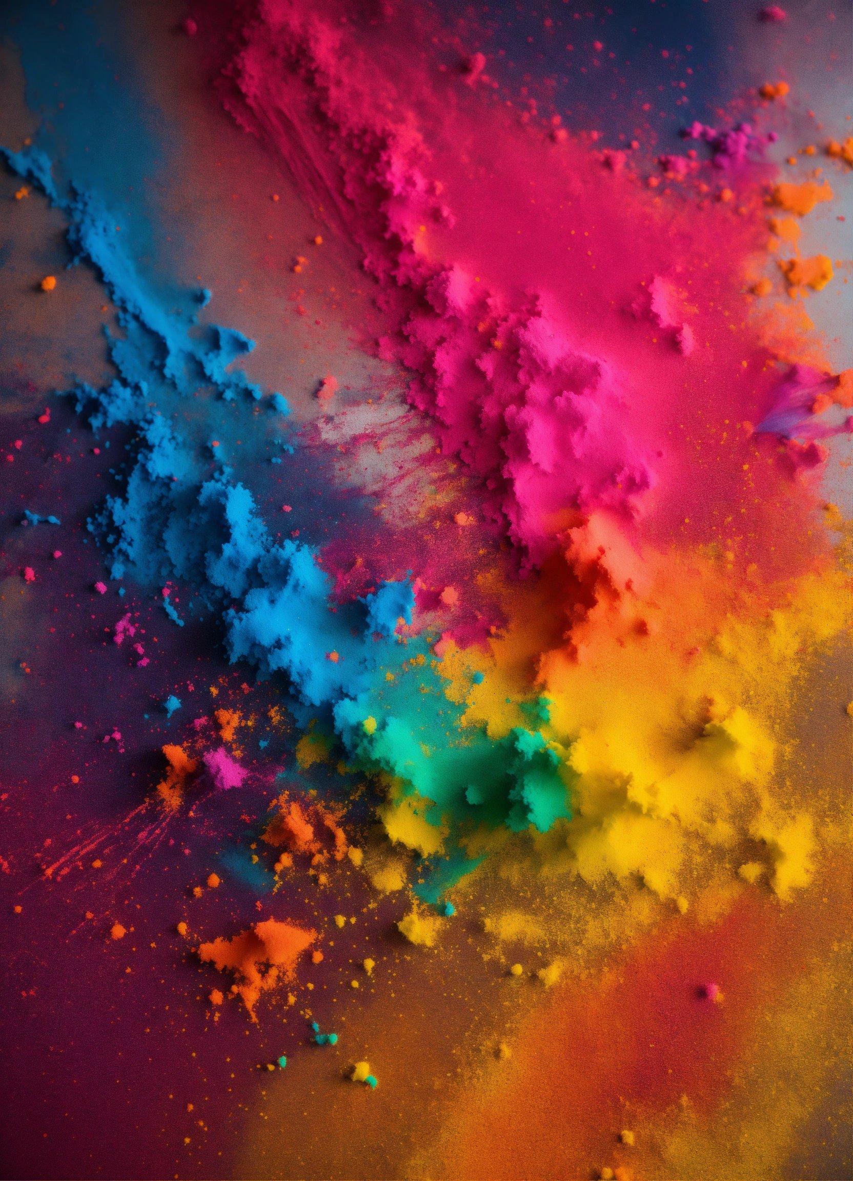 A Group Of Colored Powders On A Table