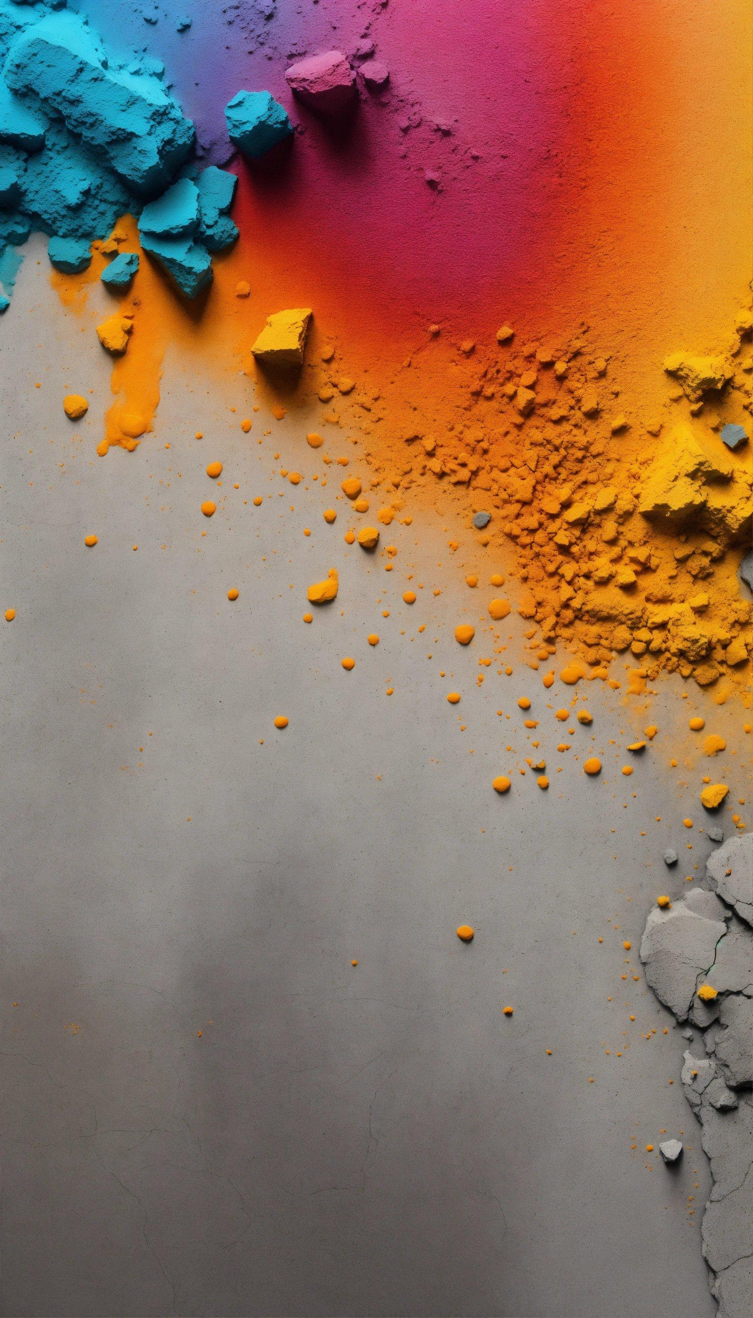 A Group Of Different Colored Powders Sitting On Top Of A Table