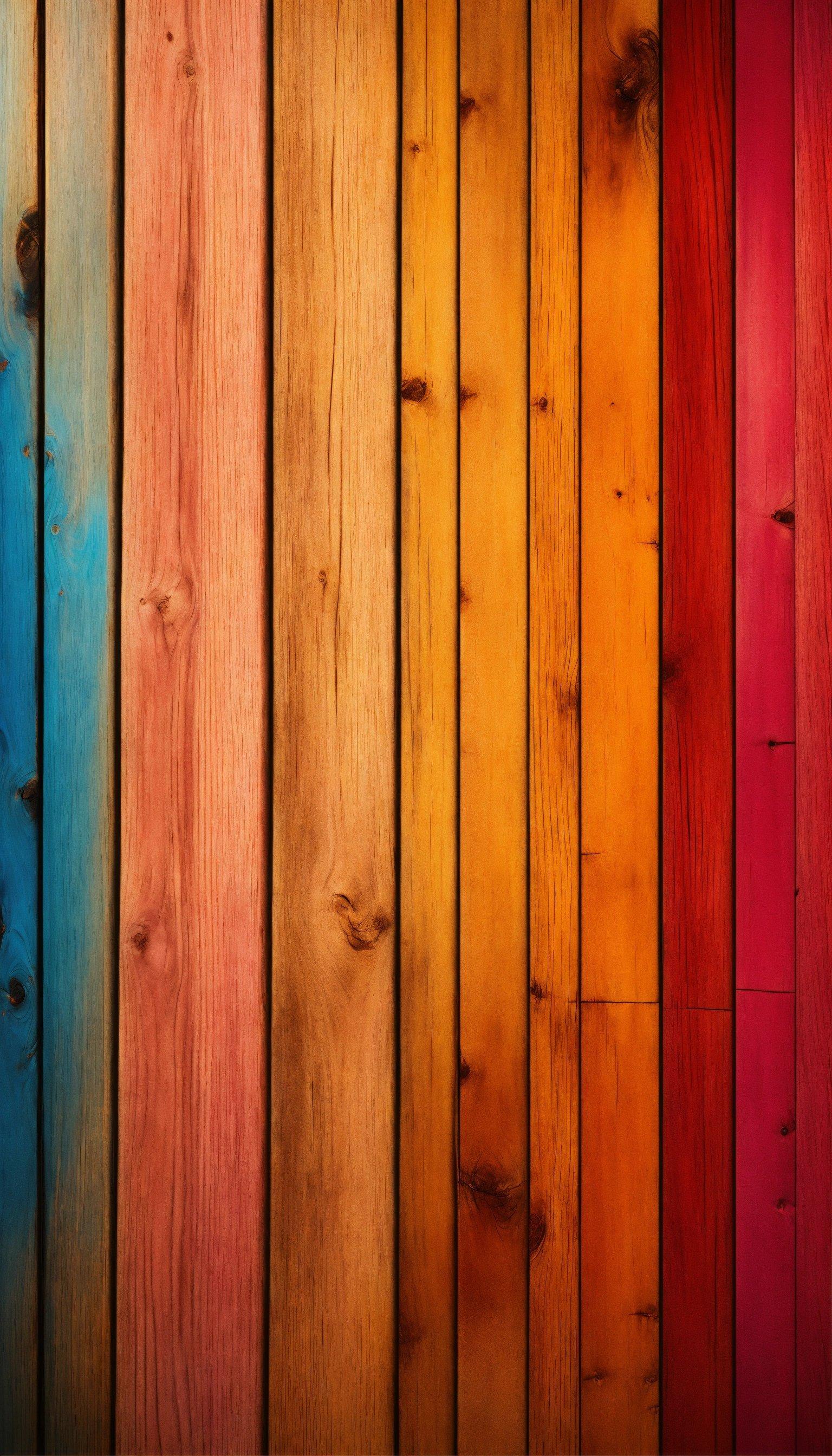 A Group Of Different Colored Wood Planks