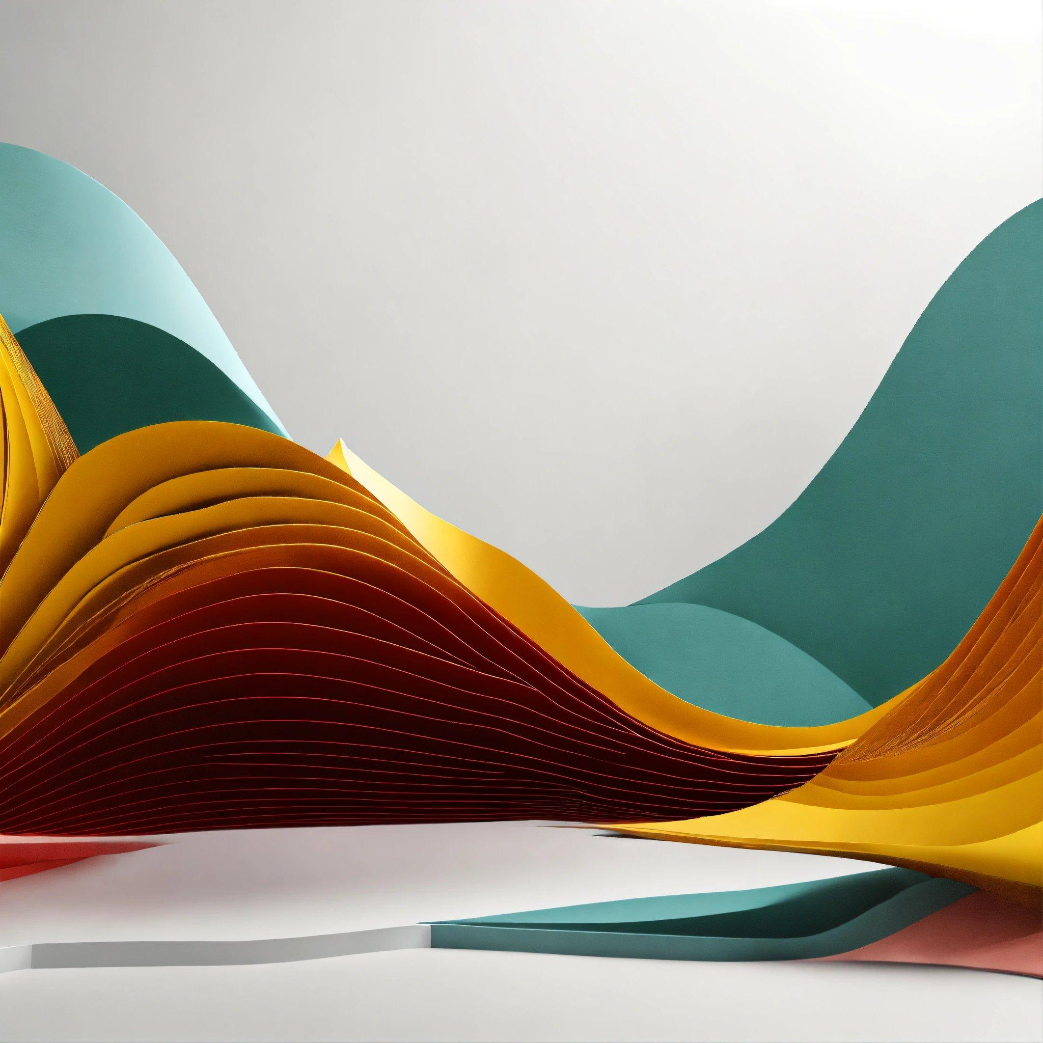 A Group Of Wavy Shapes Sitting On Top Of A Table