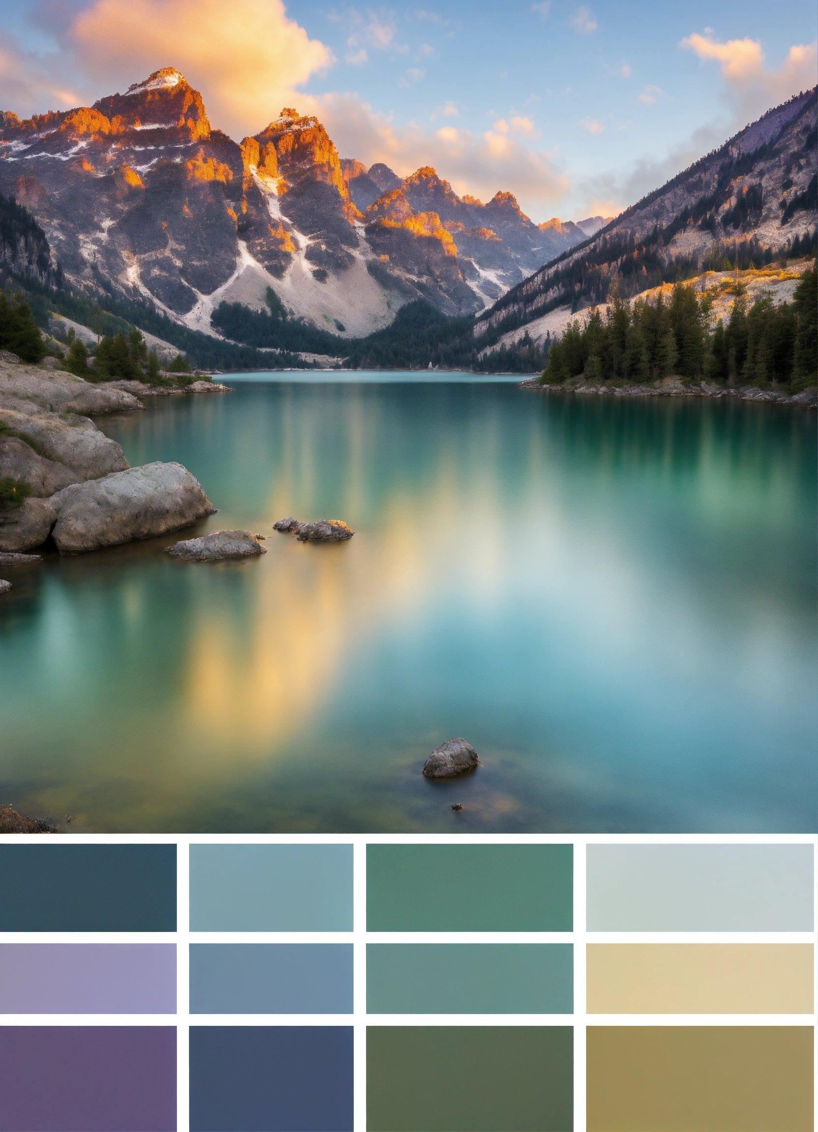 A Lake With Mountains In The Background