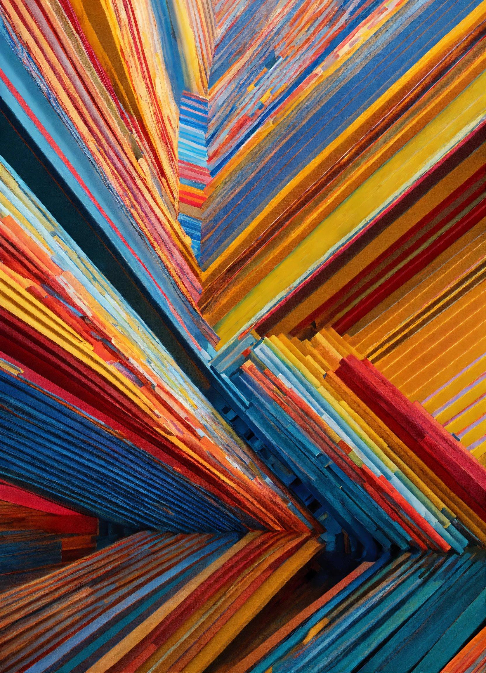 A Large Amount Of Colorful Papers Stacked On Top Of Each Other