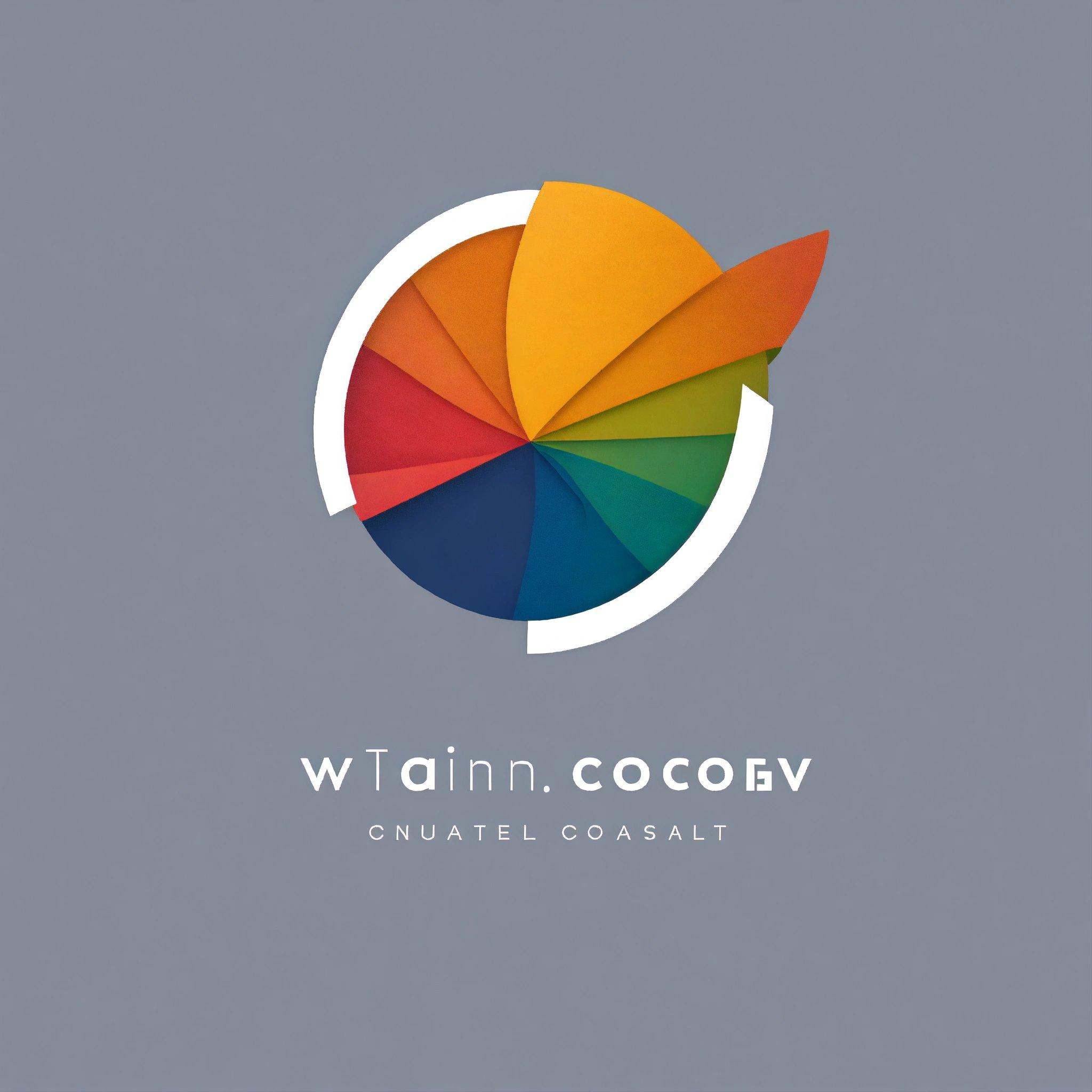 A Logo For A Company With A Colorful Umbrella