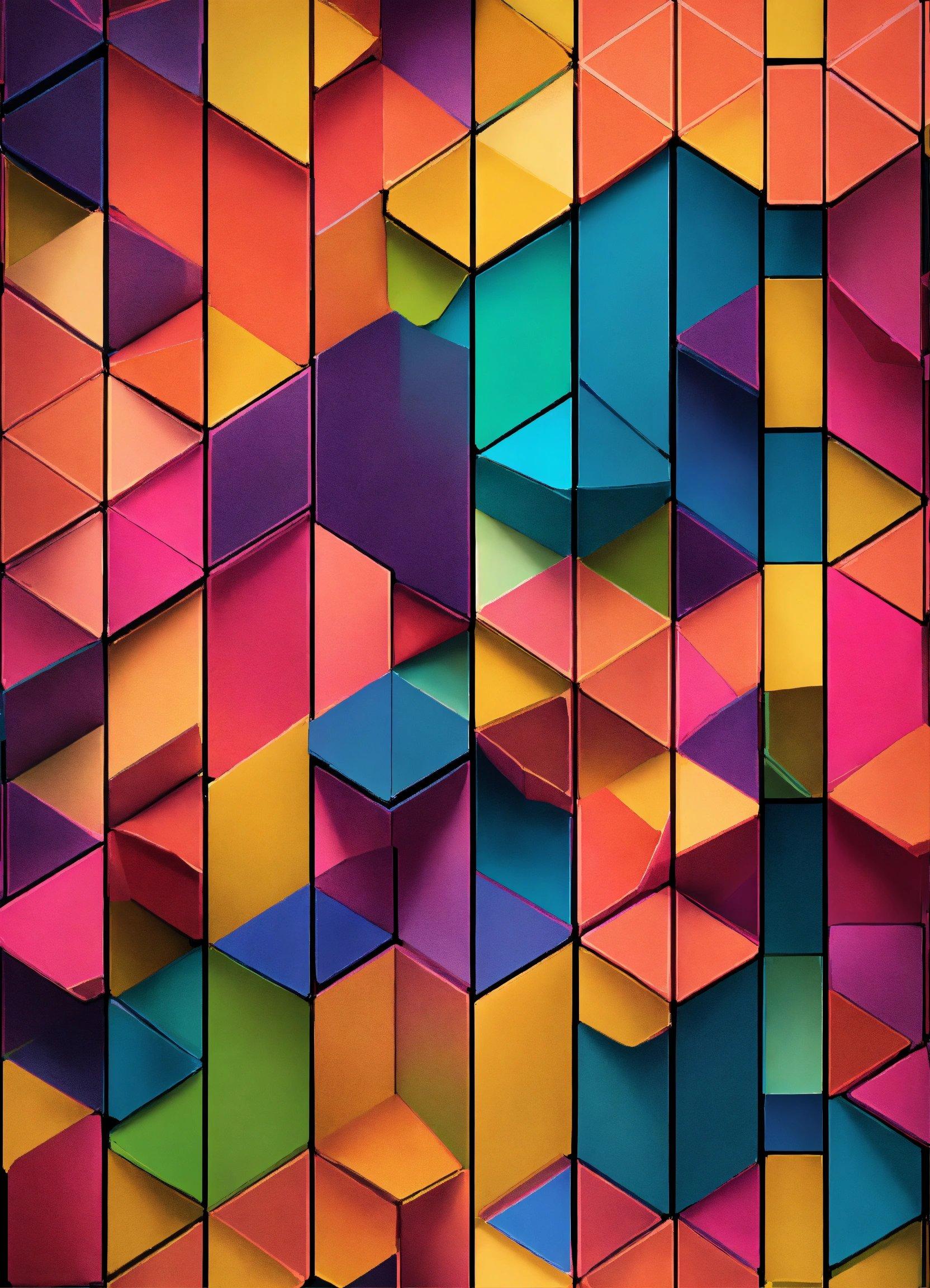 A Multicolored Abstract Background Of Cubes